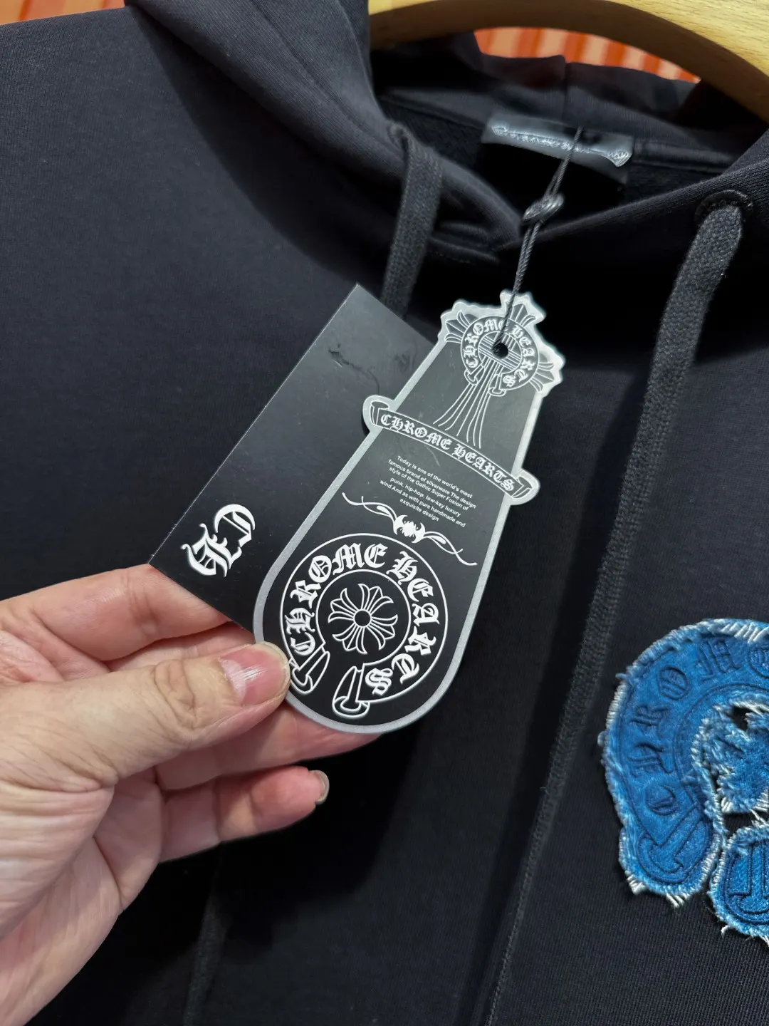 Chrome Hearts Denim Patch Embroidered Hoodie D21520988 — view 16