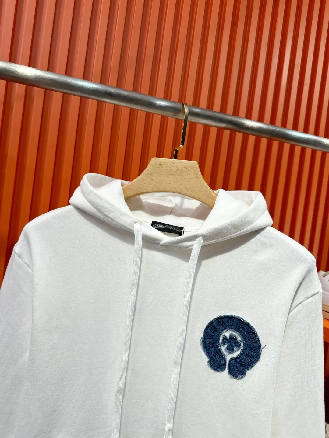 Denim Patch Horseshoe Logo Hoodie D21520987 — view 5