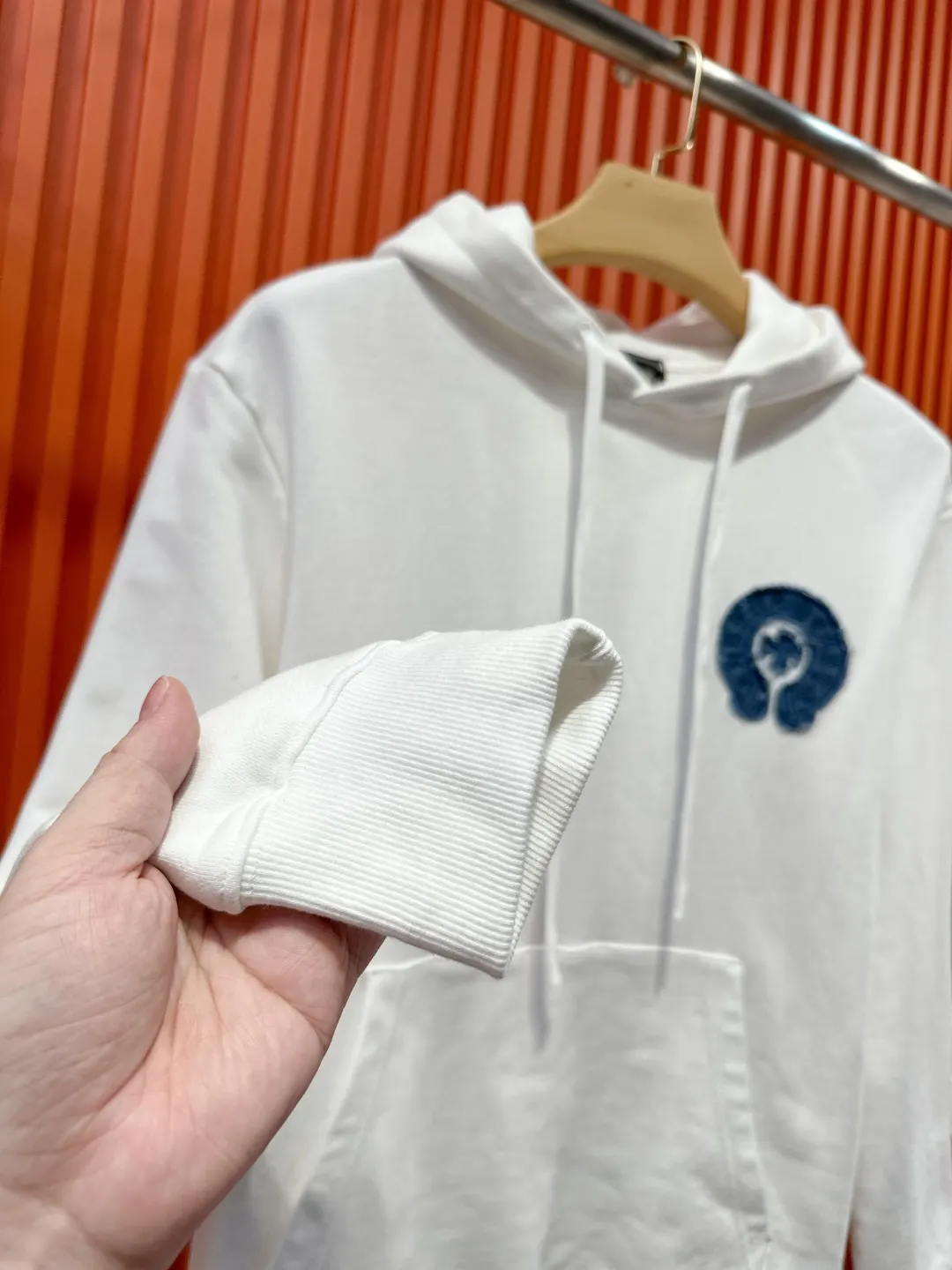 Denim Patch Horseshoe Logo Hoodie D21520987 — view 7