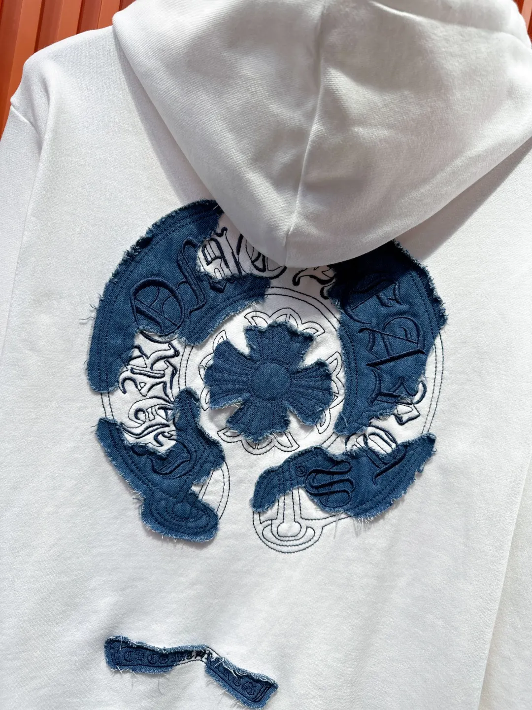 Denim Patch Horseshoe Logo Hoodie D21520987 — view 9