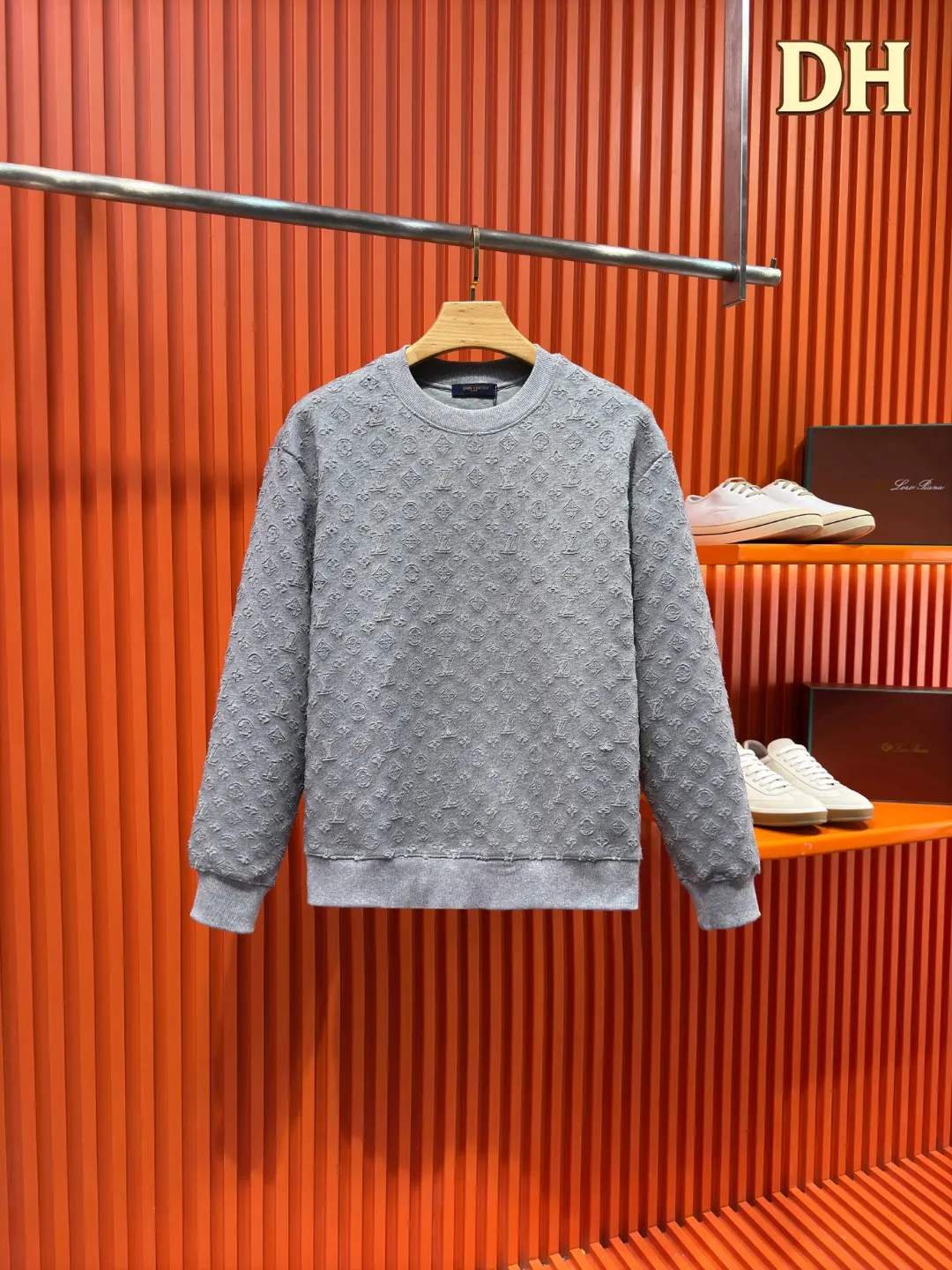 Monogram Jacquard Devoré Crew-Neck Sweatshirt D21520999