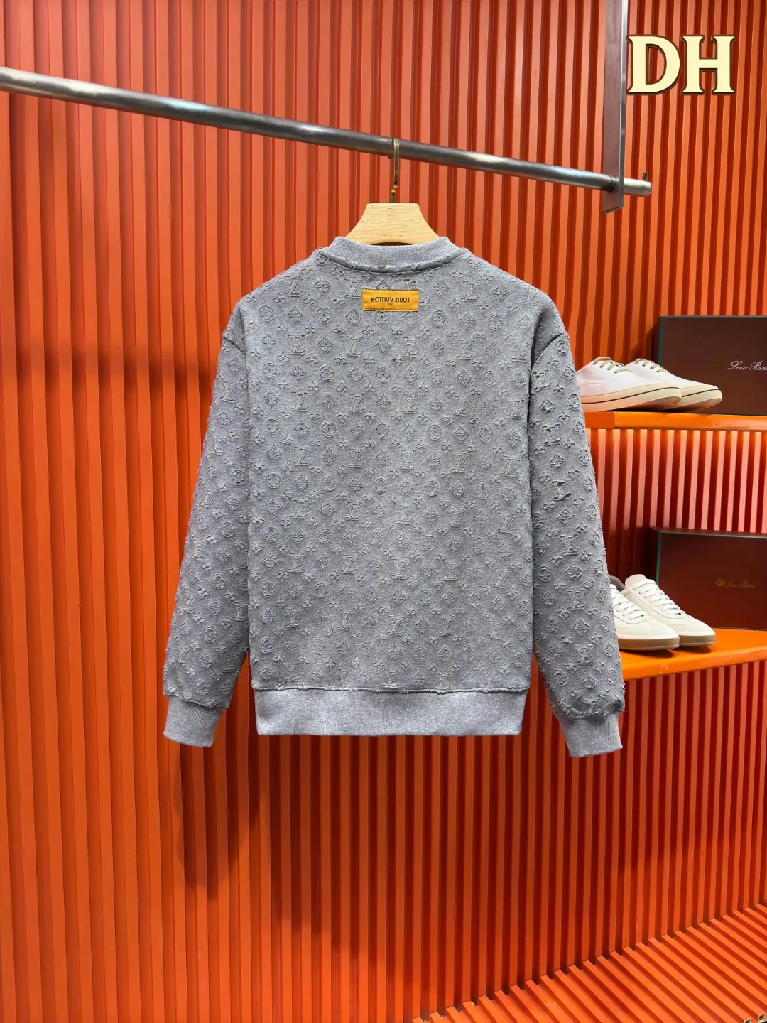 Monogram Jacquard Devoré Crew-Neck Sweatshirt D21520999 — view 2