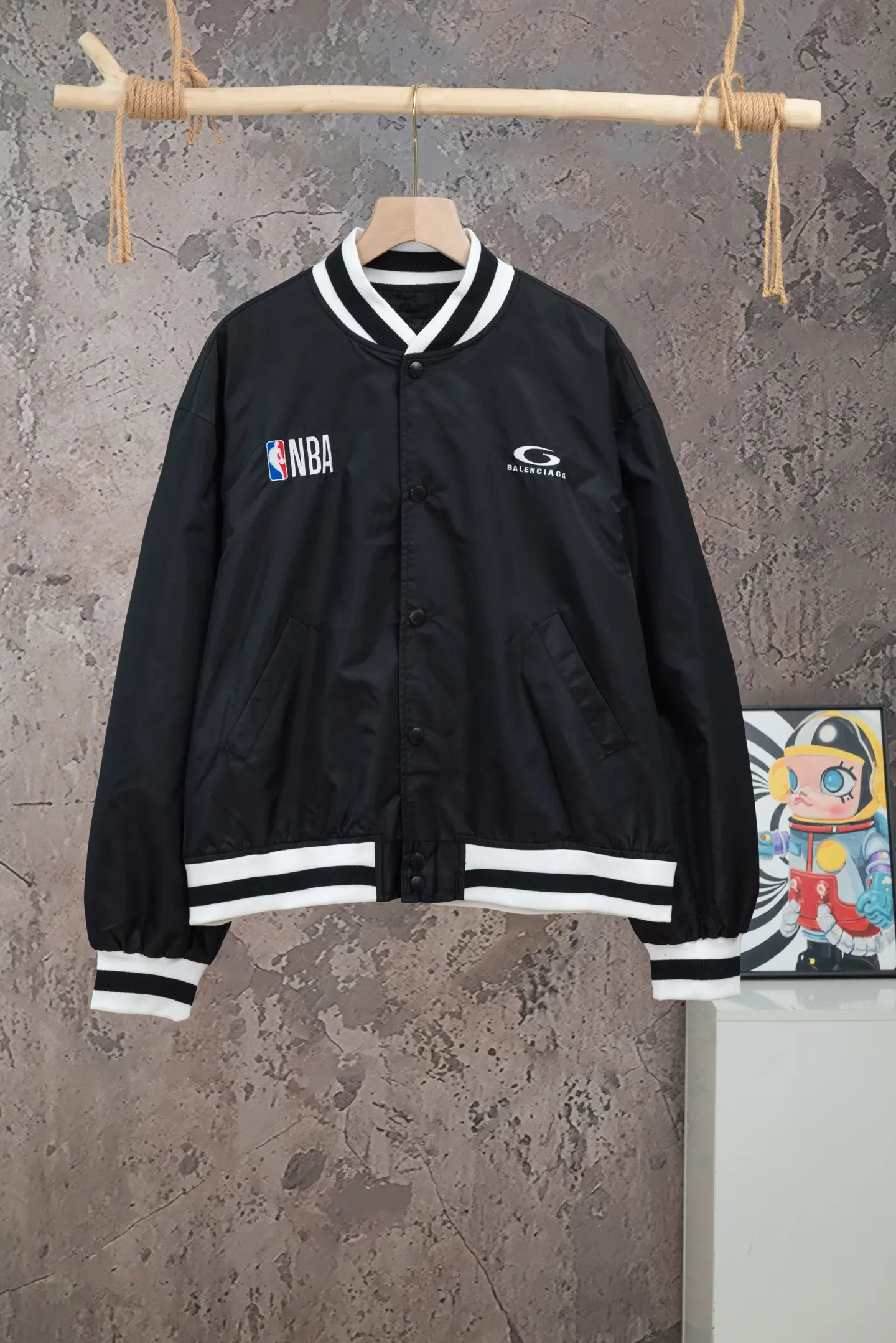 Embroidered Nylon Bomber Flight Jacket D22021090