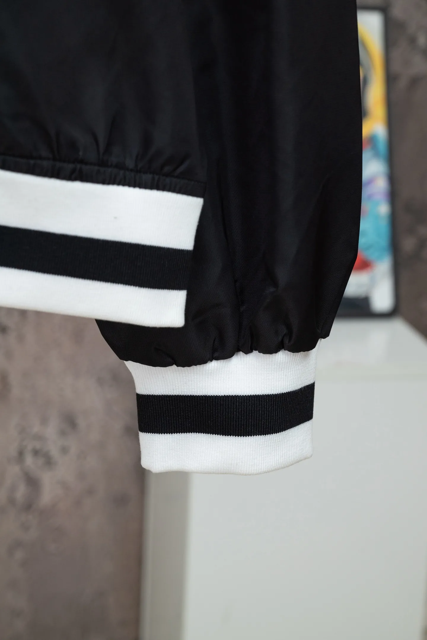 Embroidered Nylon Bomber Flight Jacket D22021090 — view 6