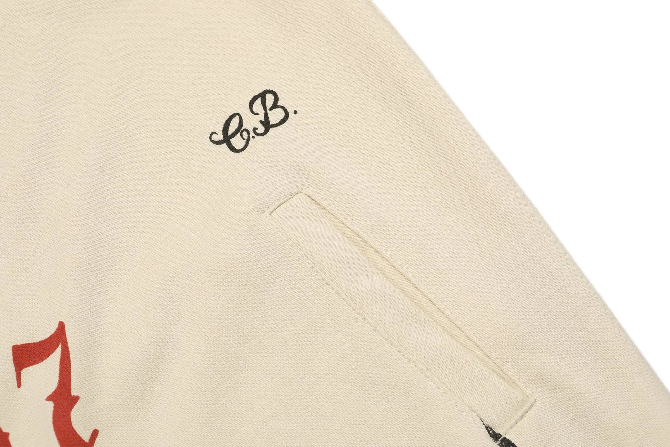 Tattoo Print Oversized Zip-Up Hoodie D22521105 — view 9