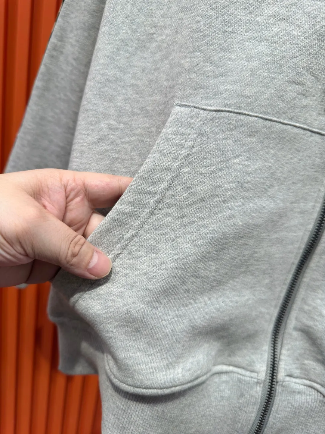 Vintage Check Panel Zip-Up Hoodie D23521020 — view 12