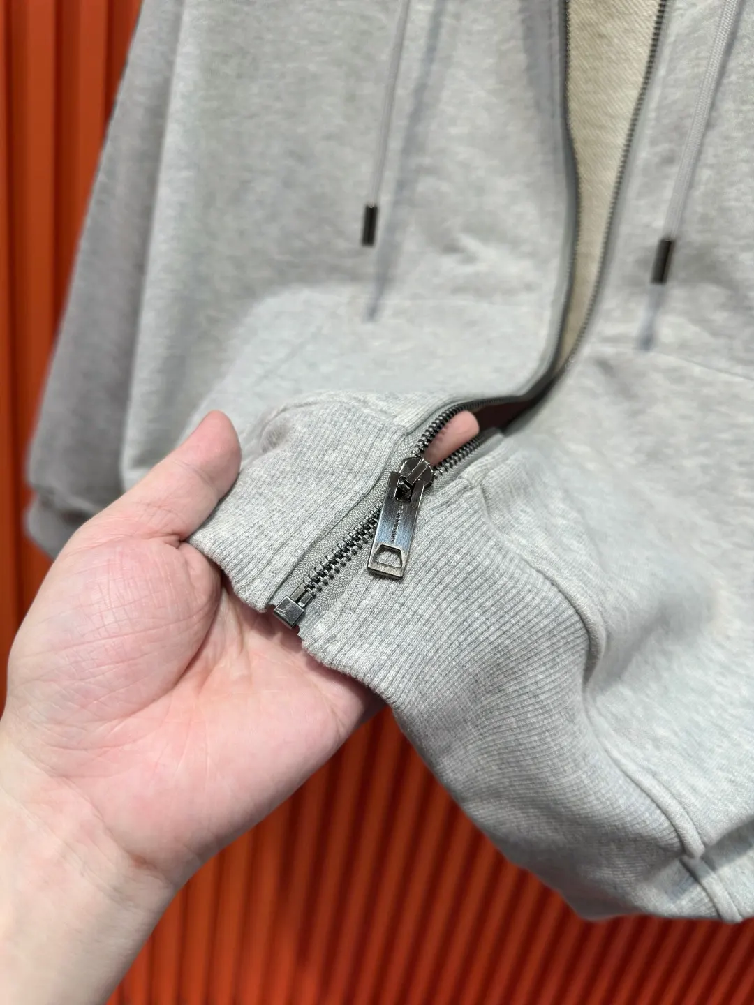 Vintage Check Panel Zip-Up Hoodie D23521020 — view 13