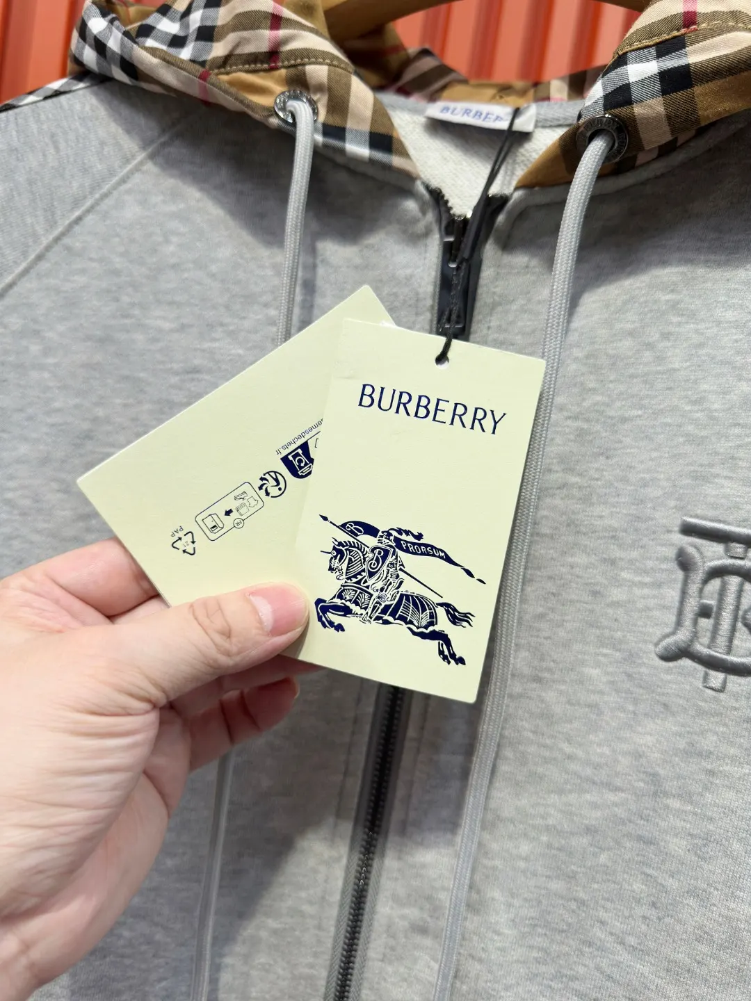 Vintage Check Panel Zip-Up Hoodie D23521020 — view 15