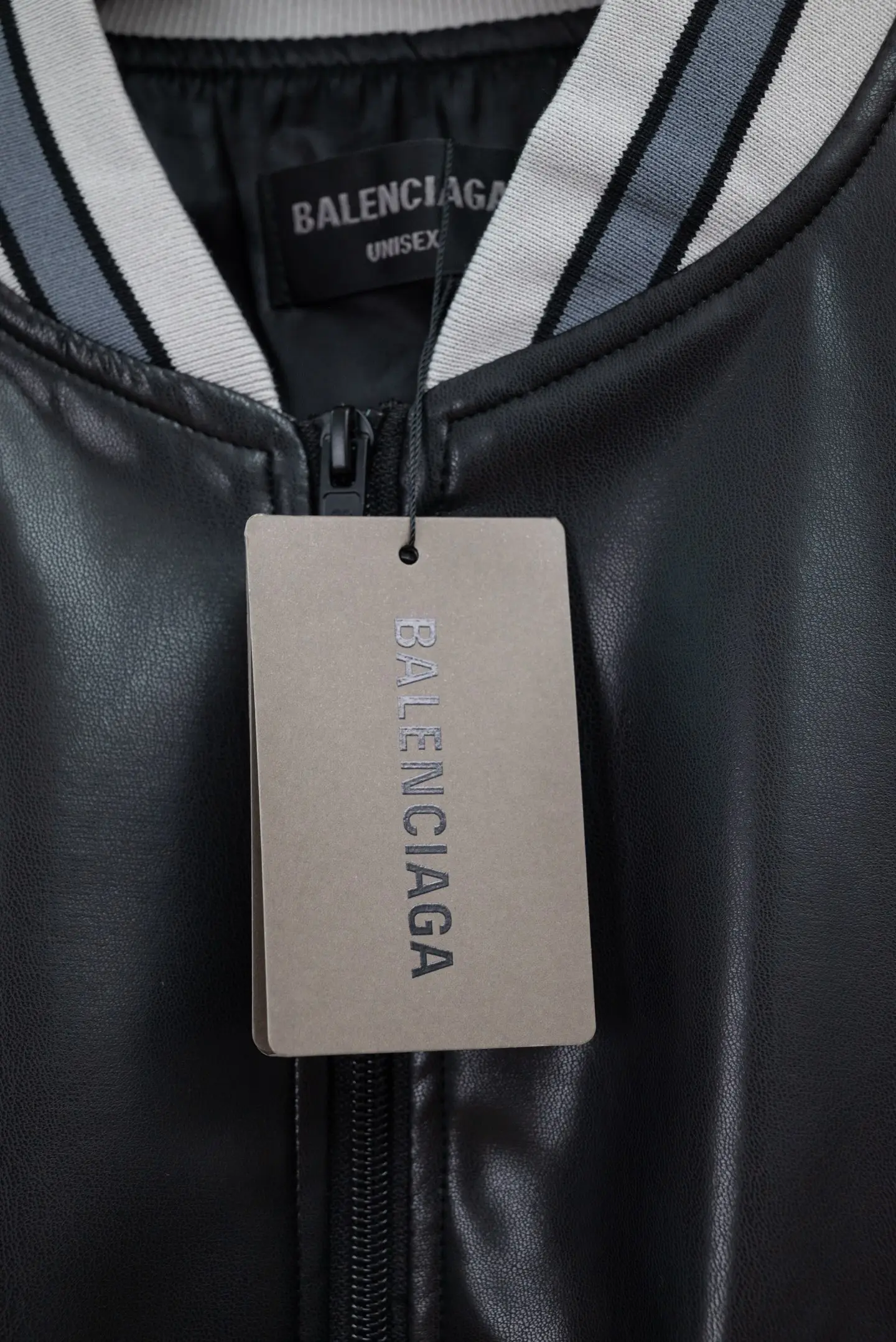 Embroidered Faux Leather Bomber Jacket D24021092 — view 10