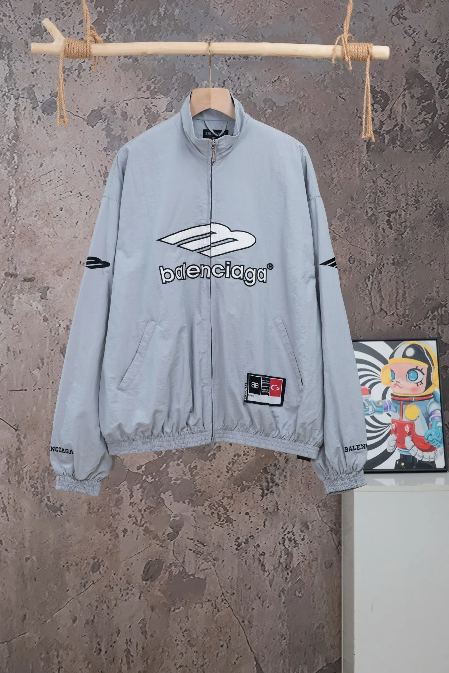 Logo-Embroidered Waterproof Track Jacket D24021085