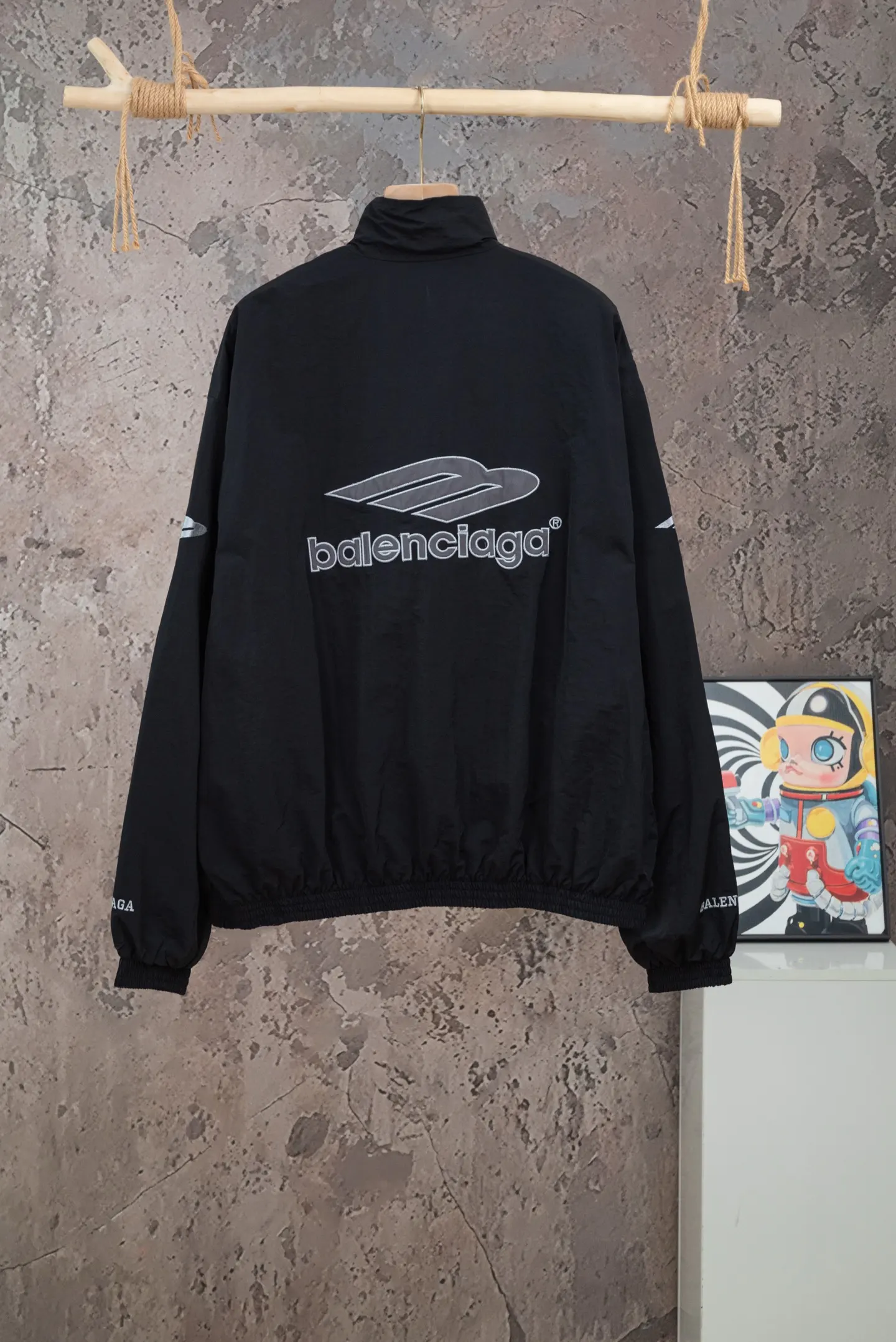 Logo-Embroidered Waterproof Track Jacket D24021081 — view 2