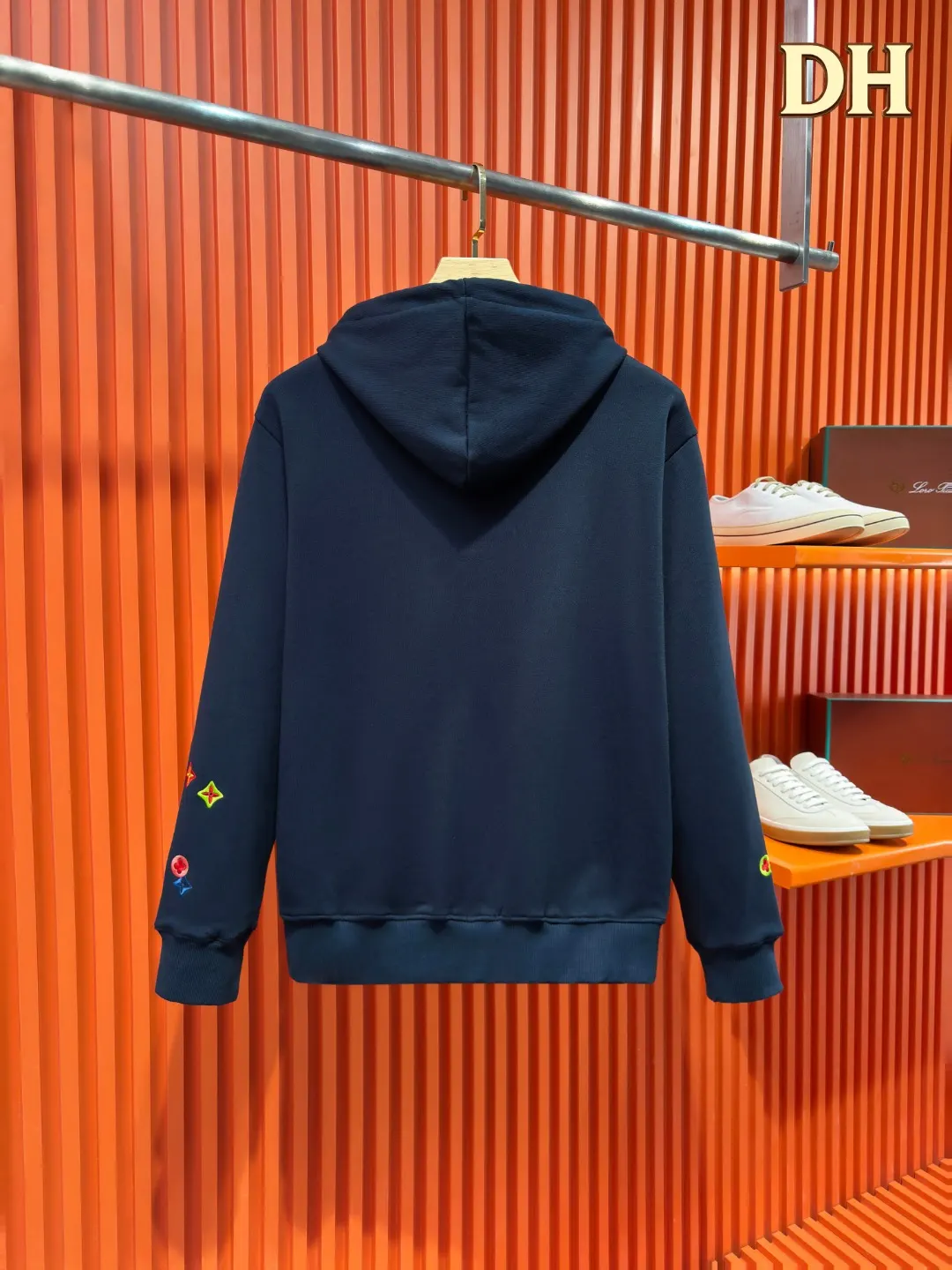 Embroidered Monogram Zip-Up Hoodie D24521021 — view 2