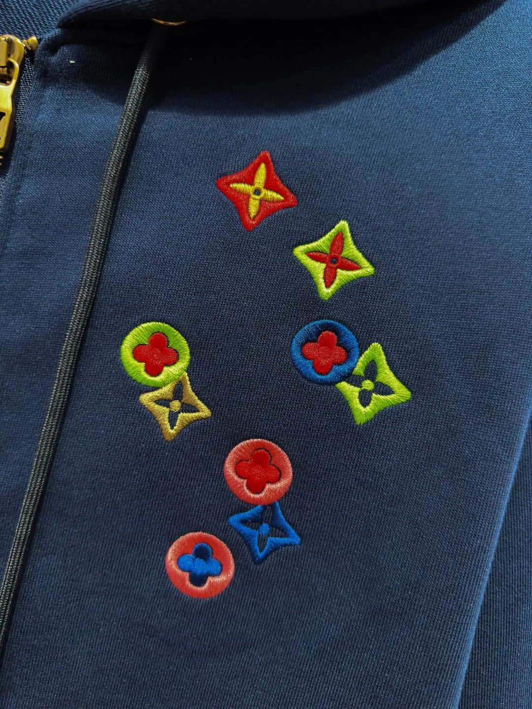 Embroidered Monogram Zip-Up Hoodie D24521021 — view 4