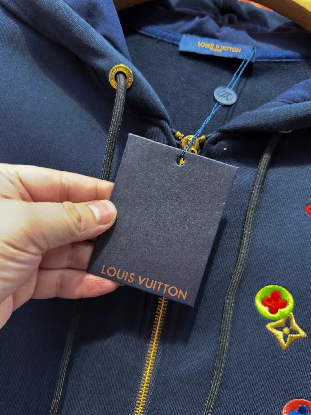 Embroidered Monogram Zip-Up Hoodie D24521021 — view 14