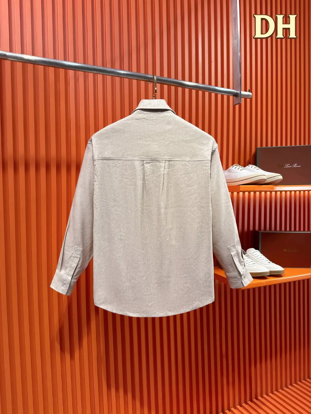 Embroidered Tencel-Linen Shirt and Trousers Set D41021017 — view 4