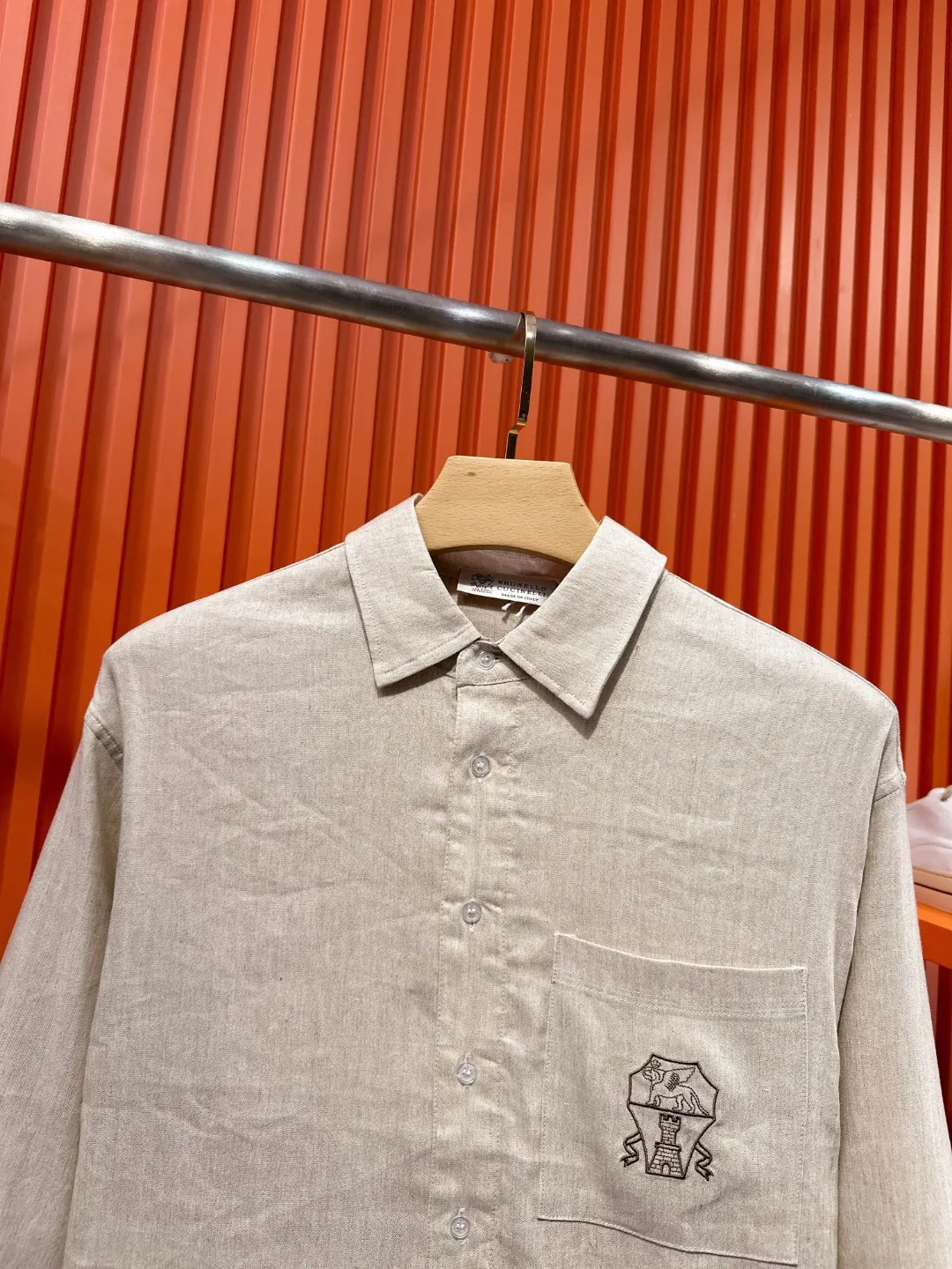 Embroidered Tencel-Linen Shirt and Trousers Set D41021017 — view 7