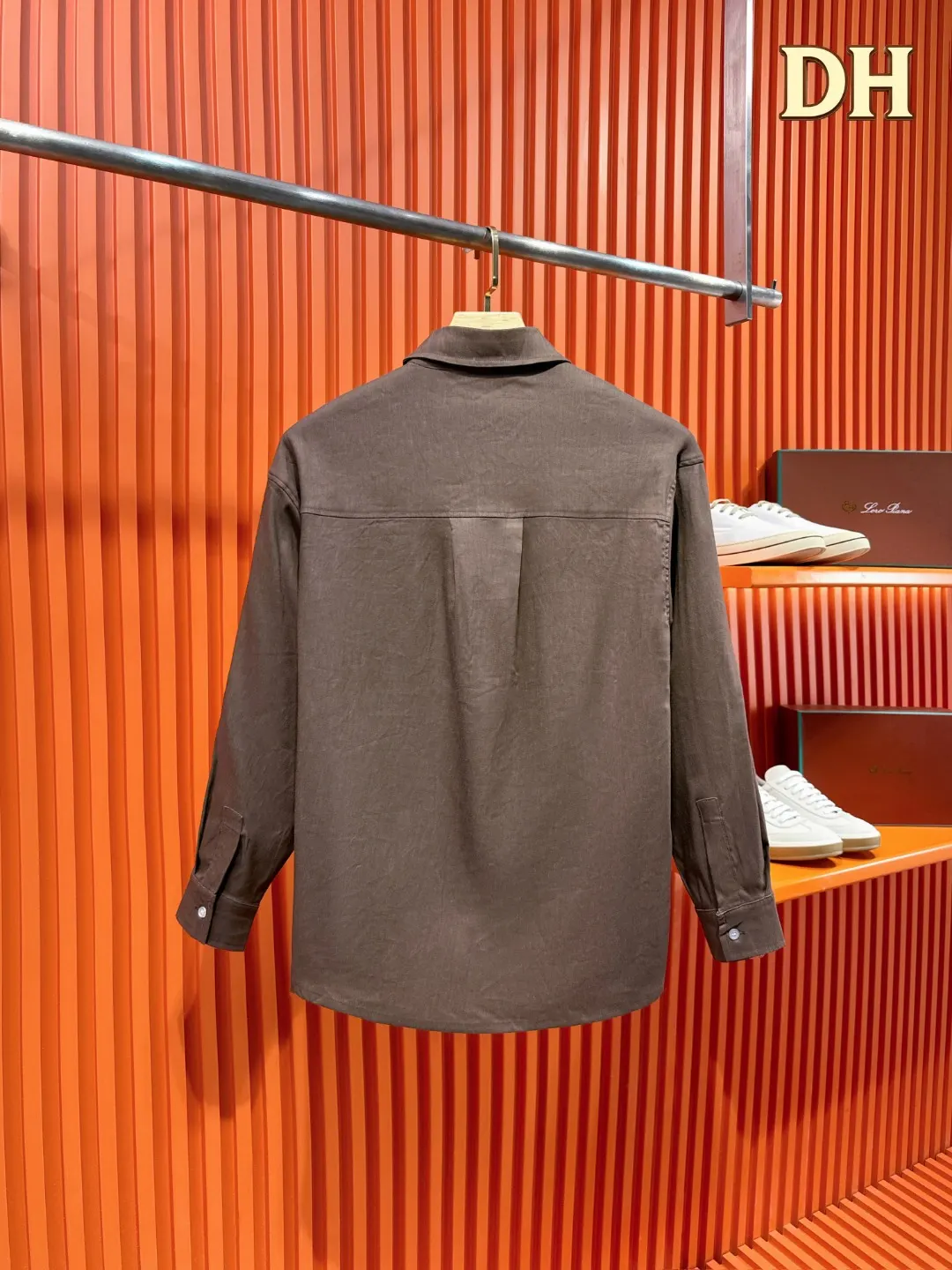 Embroidered Tencel-Linen Shirt and Trousers Set D41021018 — view 4