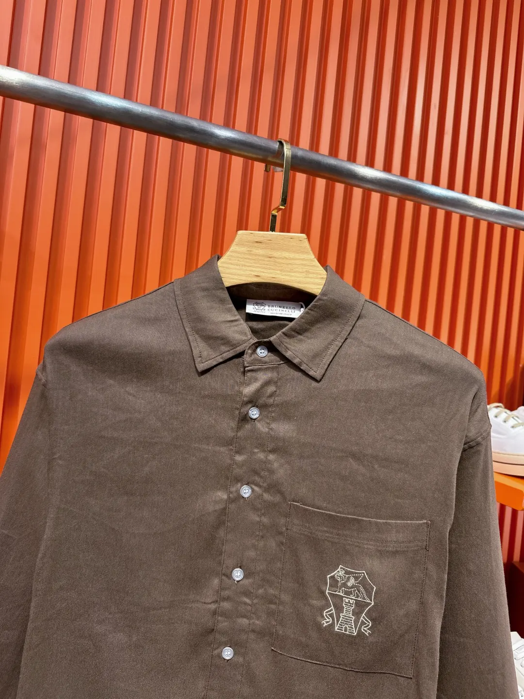Embroidered Tencel-Linen Shirt and Trousers Set D41021018 — view 7