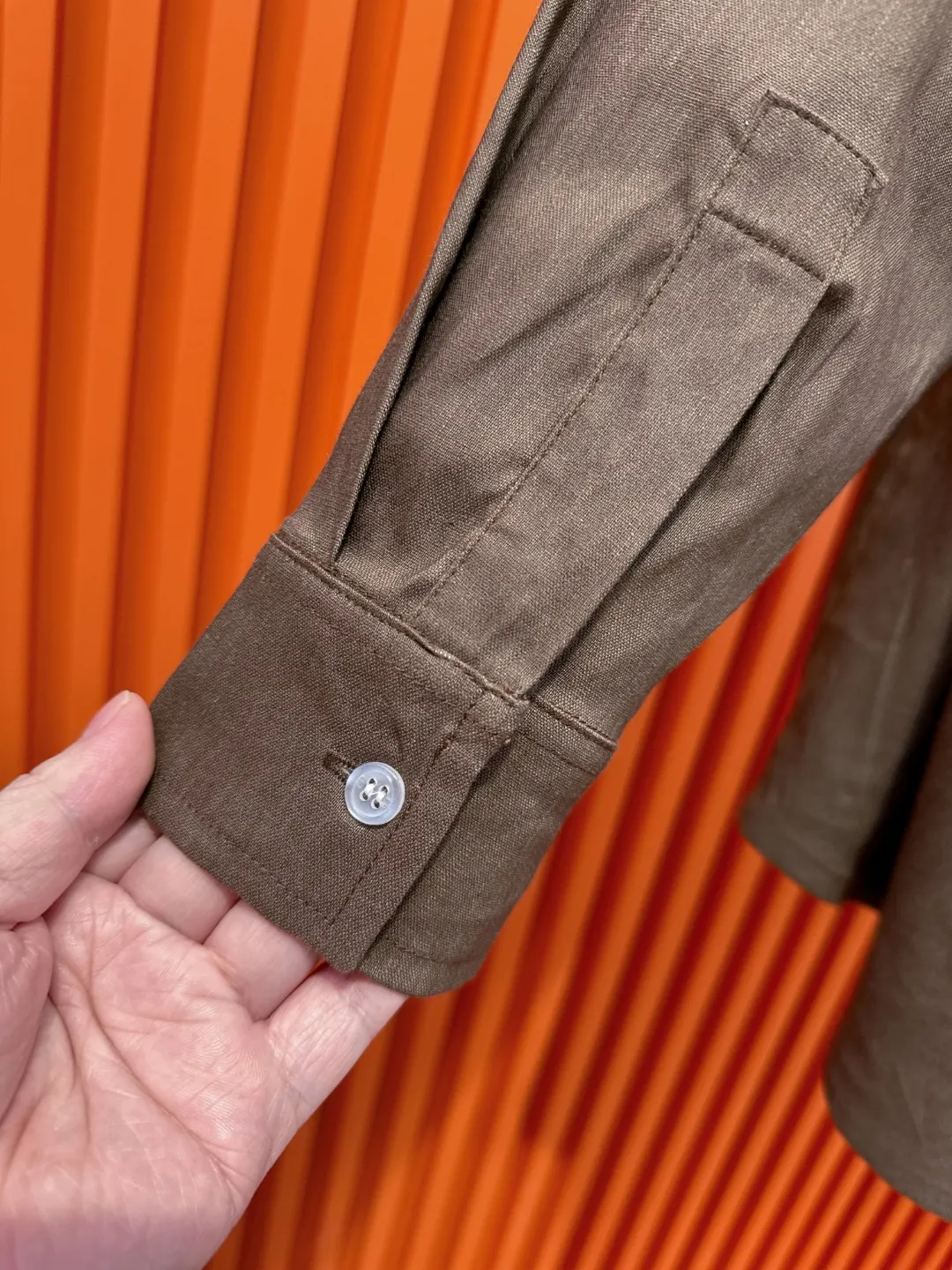 Embroidered Tencel-Linen Shirt and Trousers Set D41021018 — view 14
