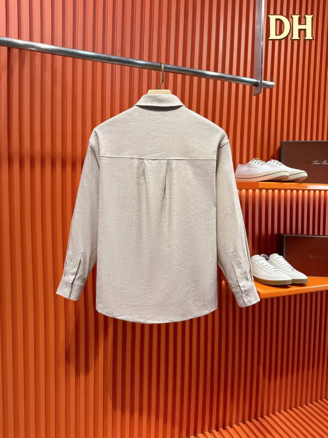 Linen and Tencel Blend Shirt and Trousers Set D41021015 — view 4