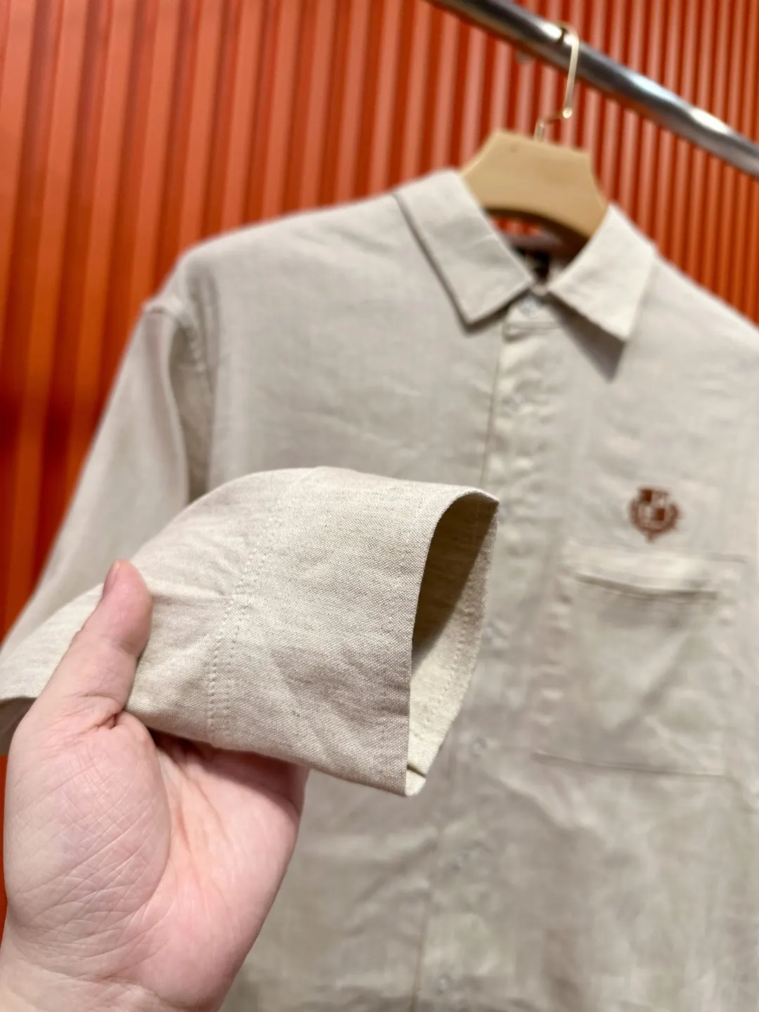 Linen and Tencel Blend Shirt and Trousers Set D41021015 — view 9