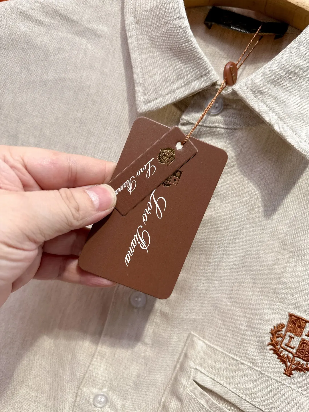 Linen and Tencel Blend Shirt and Trousers Set D41021015 — view 15