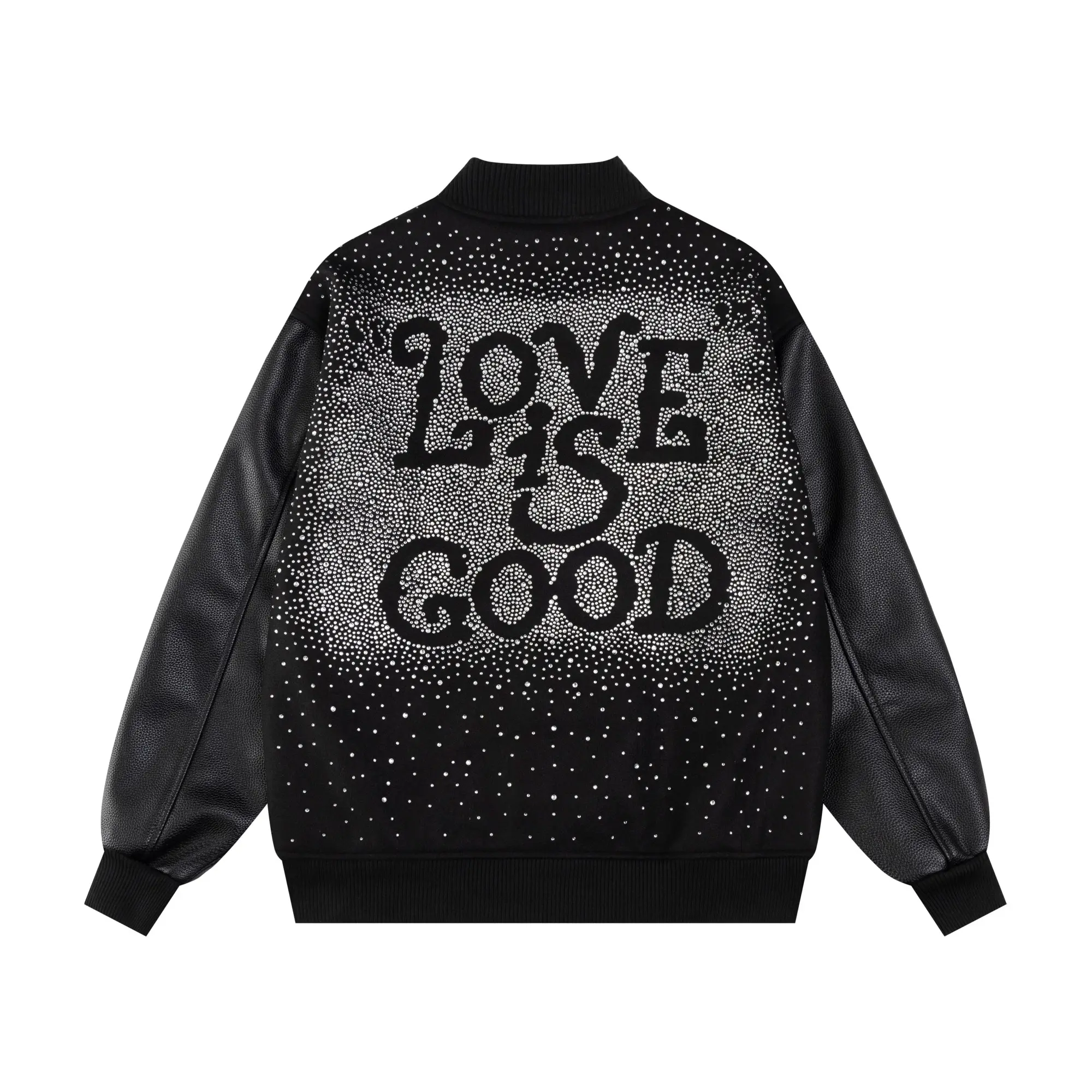 Crystal-Embellished Varsity Bomber Jacket D27023481 — view 2