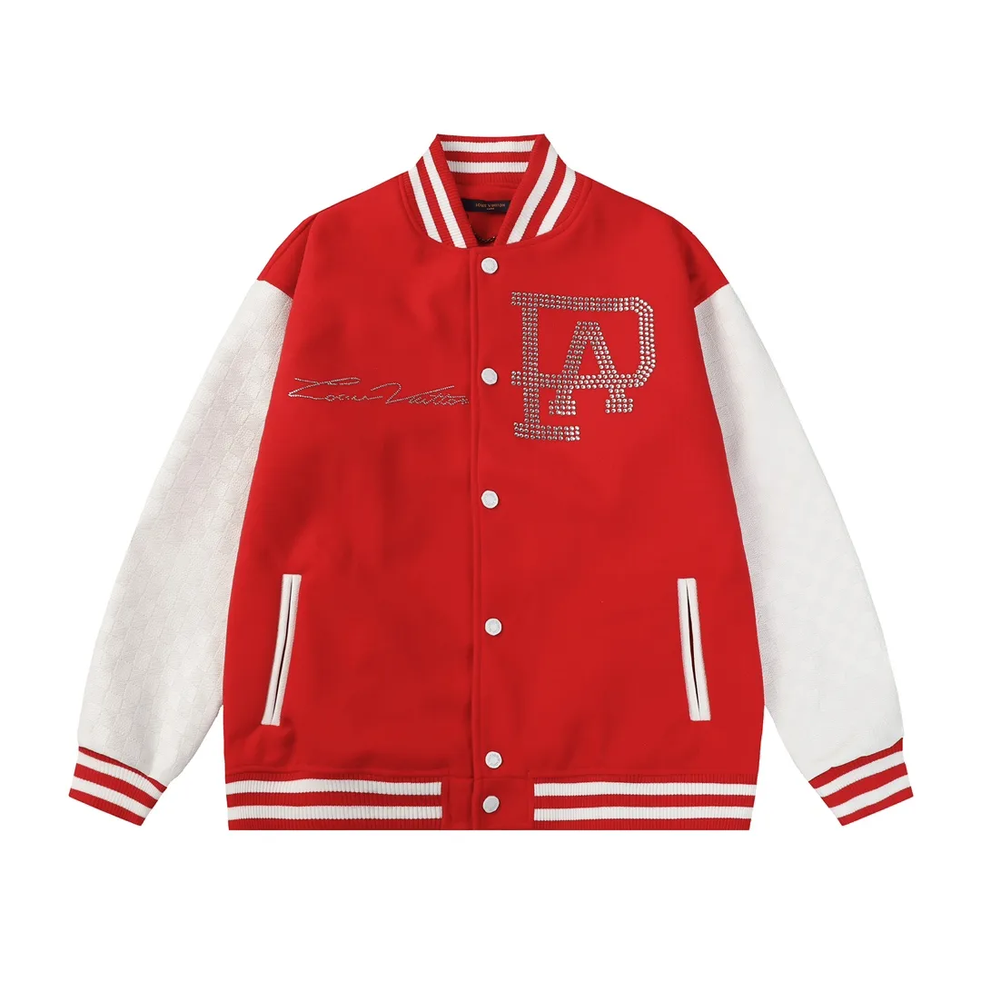 Embellished Damier Sleeve Varsity Jacket D27023471