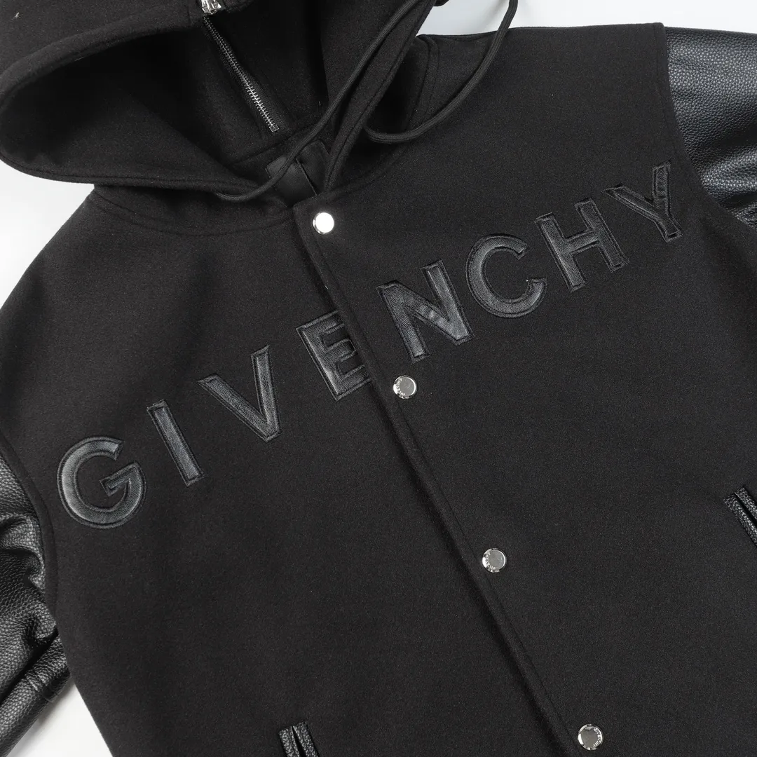 Logo Patch Hooded Varsity Jacket D27023479 — view 3