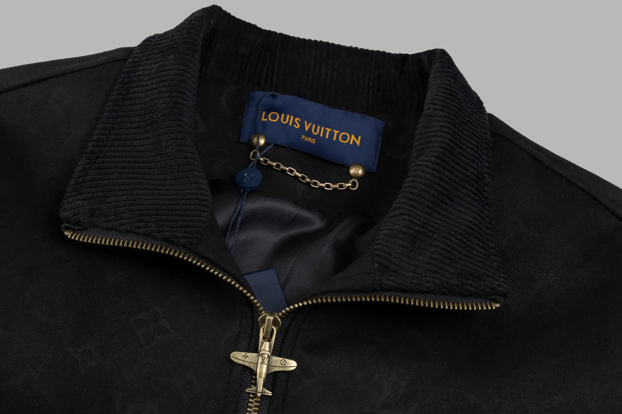 Monogram Embroidered Suede Bomber Jacket D27023482 — view 4