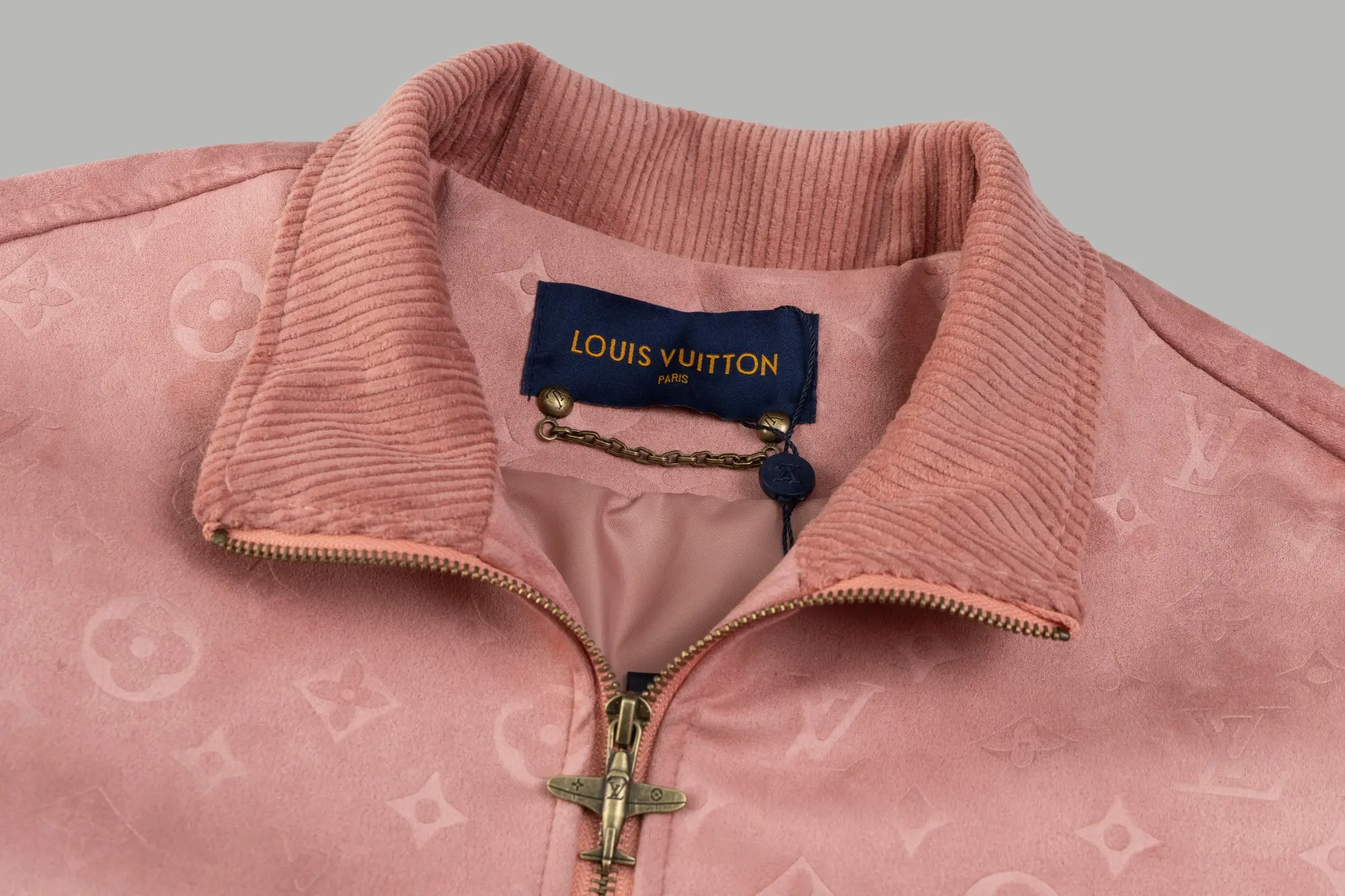 Monogram Embossed Suede Bomber Jacket D27023483 — view 4