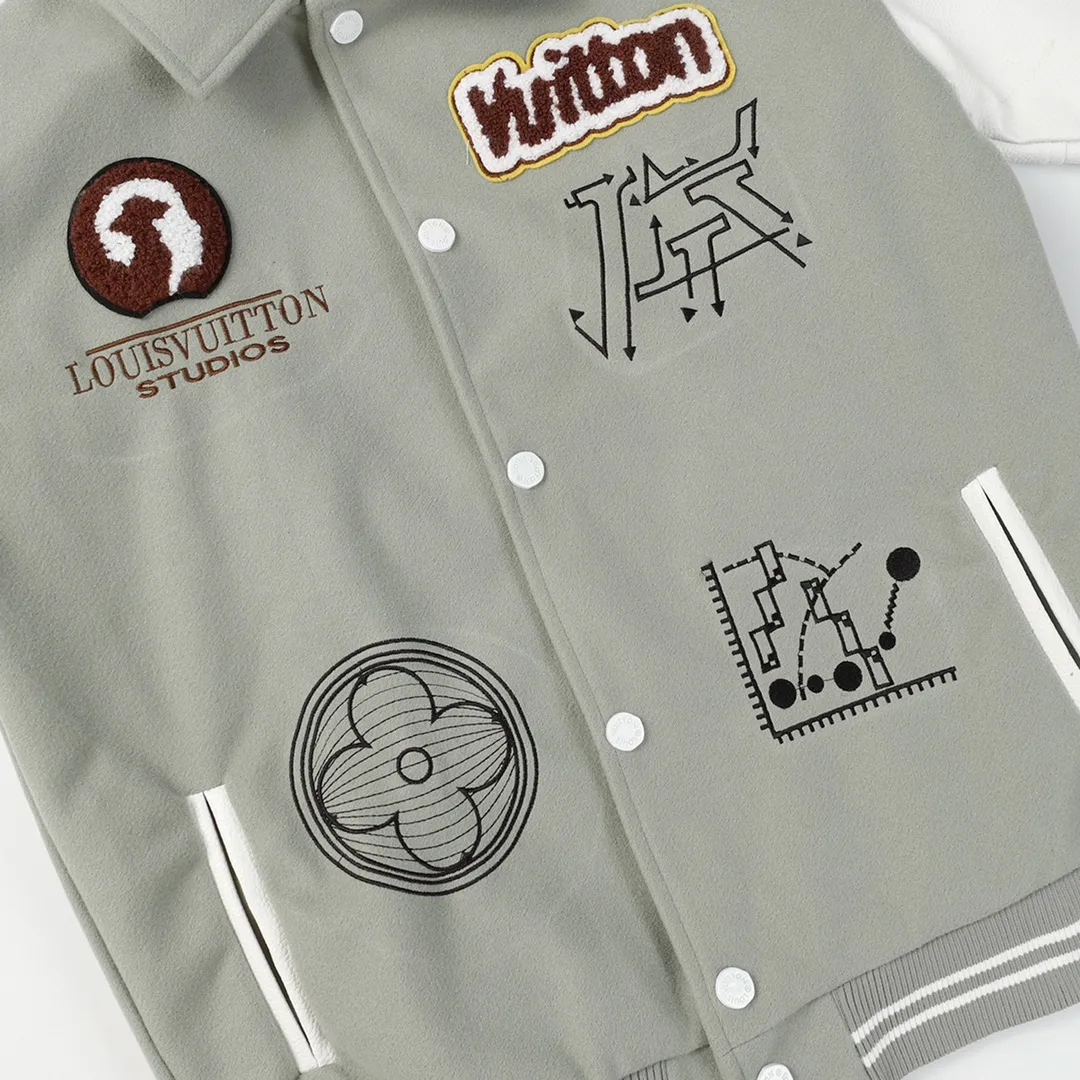 Embroidered Patch Varsity Bomber Jacket D24523480 — view 2