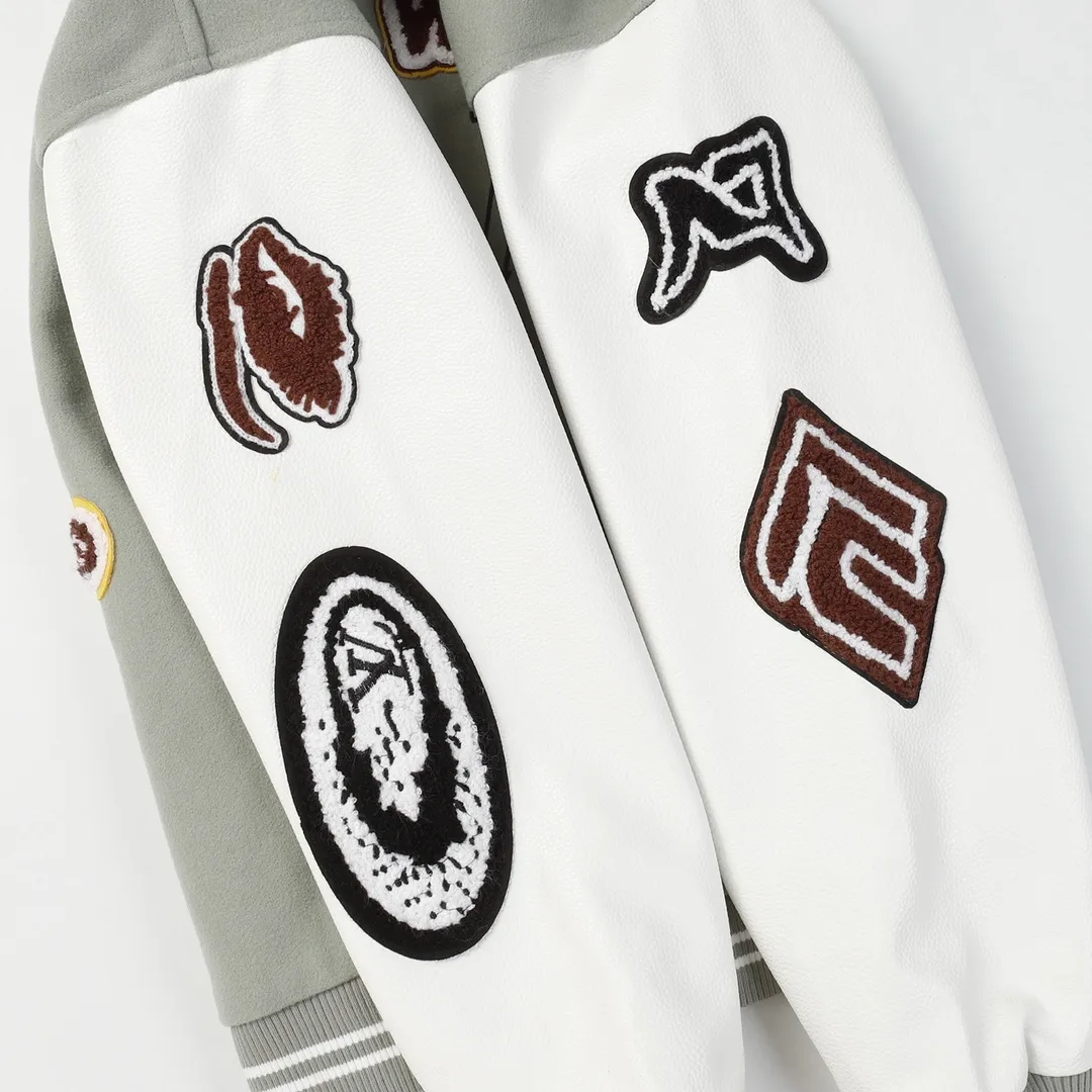Embroidered Patch Varsity Bomber Jacket D24523480 — view 3