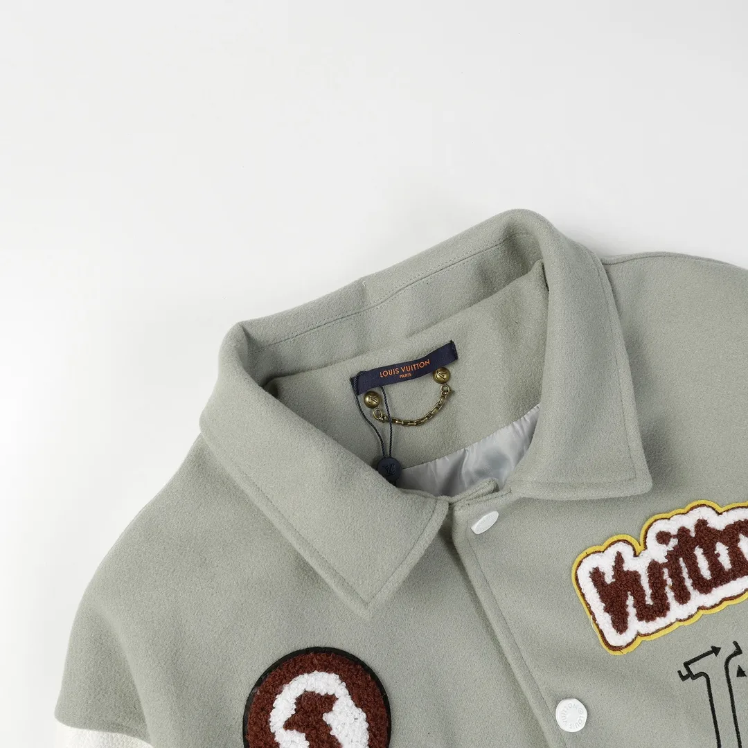 Embroidered Patch Varsity Bomber Jacket D24523480 — view 4