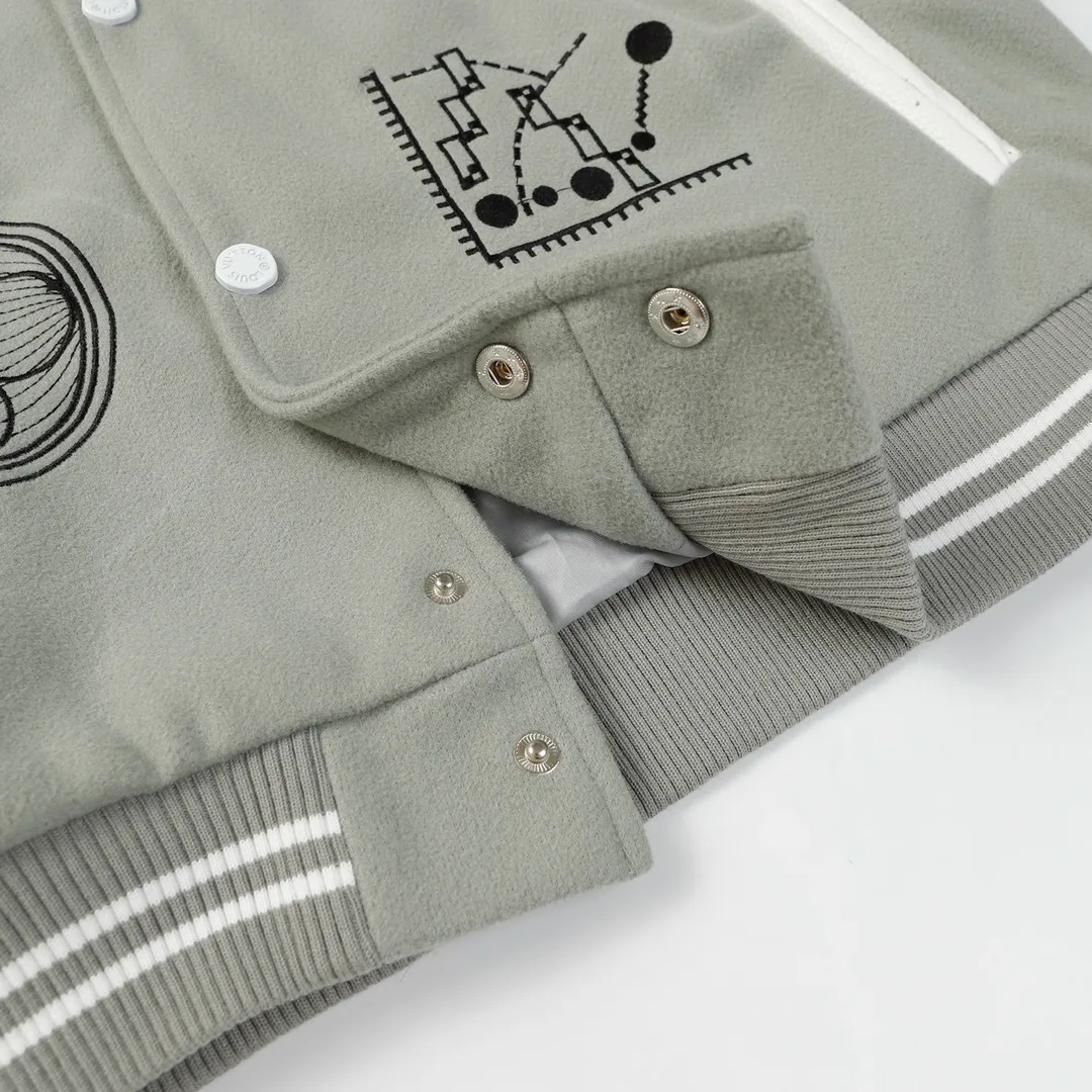Embroidered Patch Varsity Bomber Jacket D24523480 — view 5