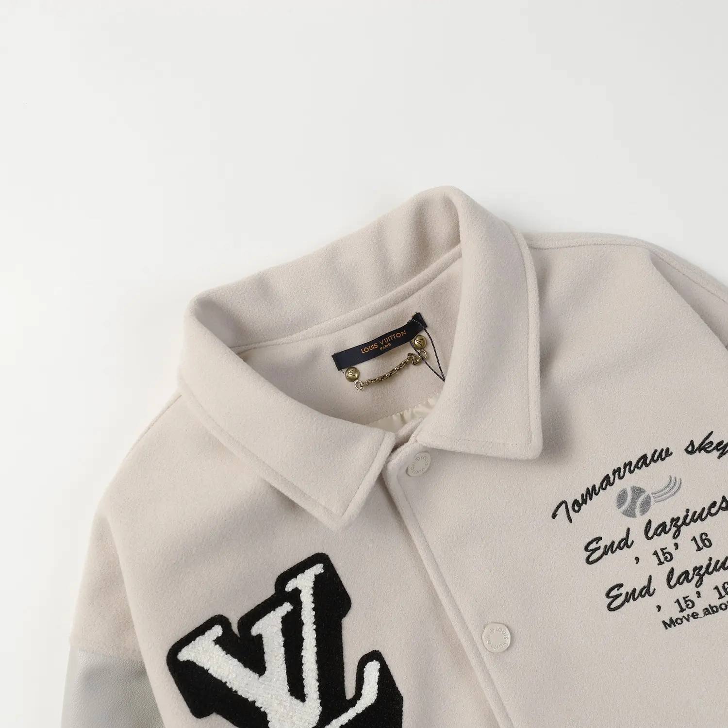 Embroidered Patch Varsity Bomber Jacket D25523476 — view 2