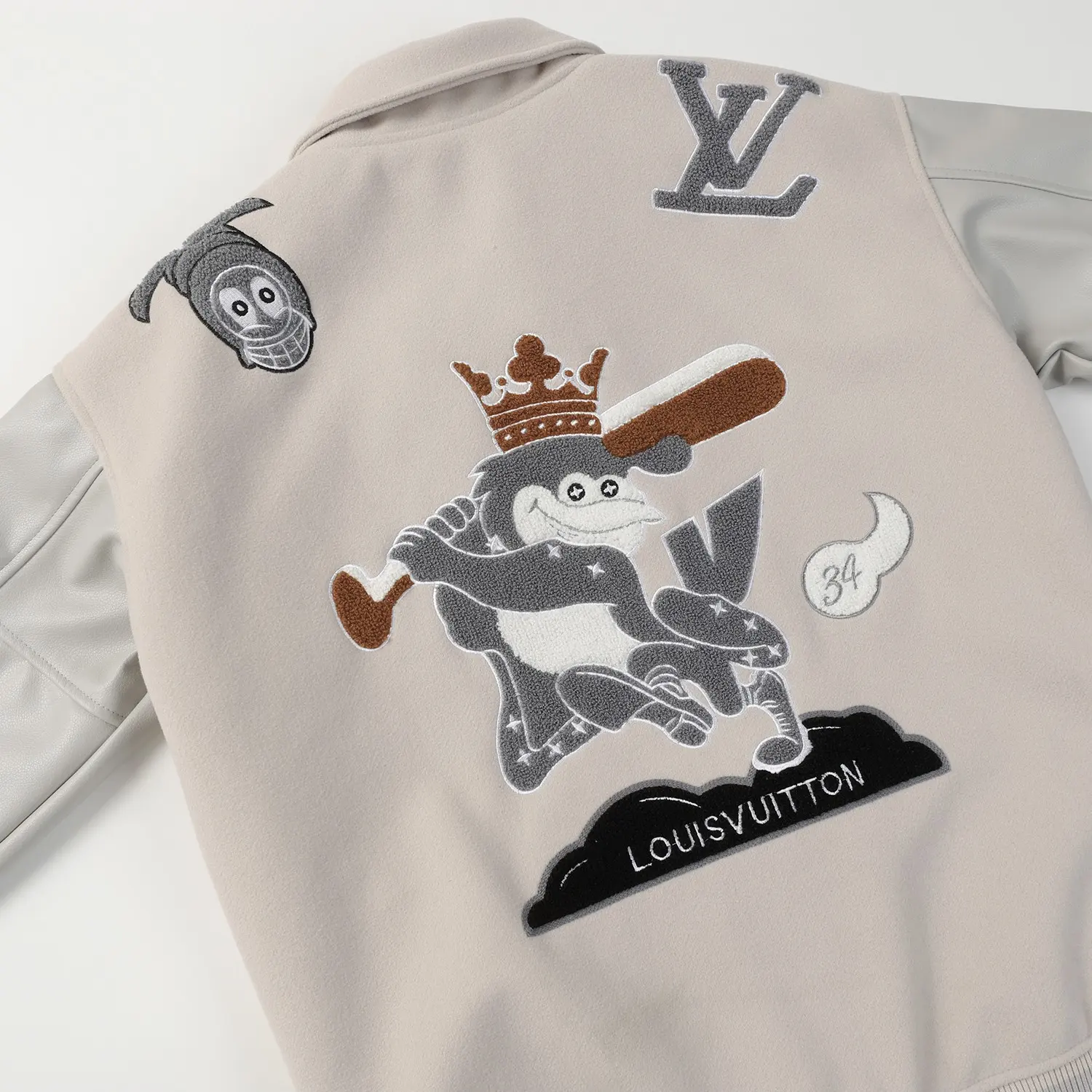 Embroidered Patch Varsity Bomber Jacket D25523476 — view 8