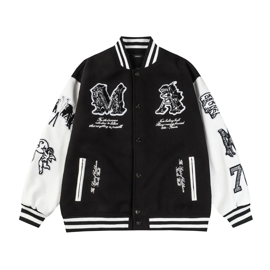 Cupid Embroidered Varsity Bomber Jacket D25523478
