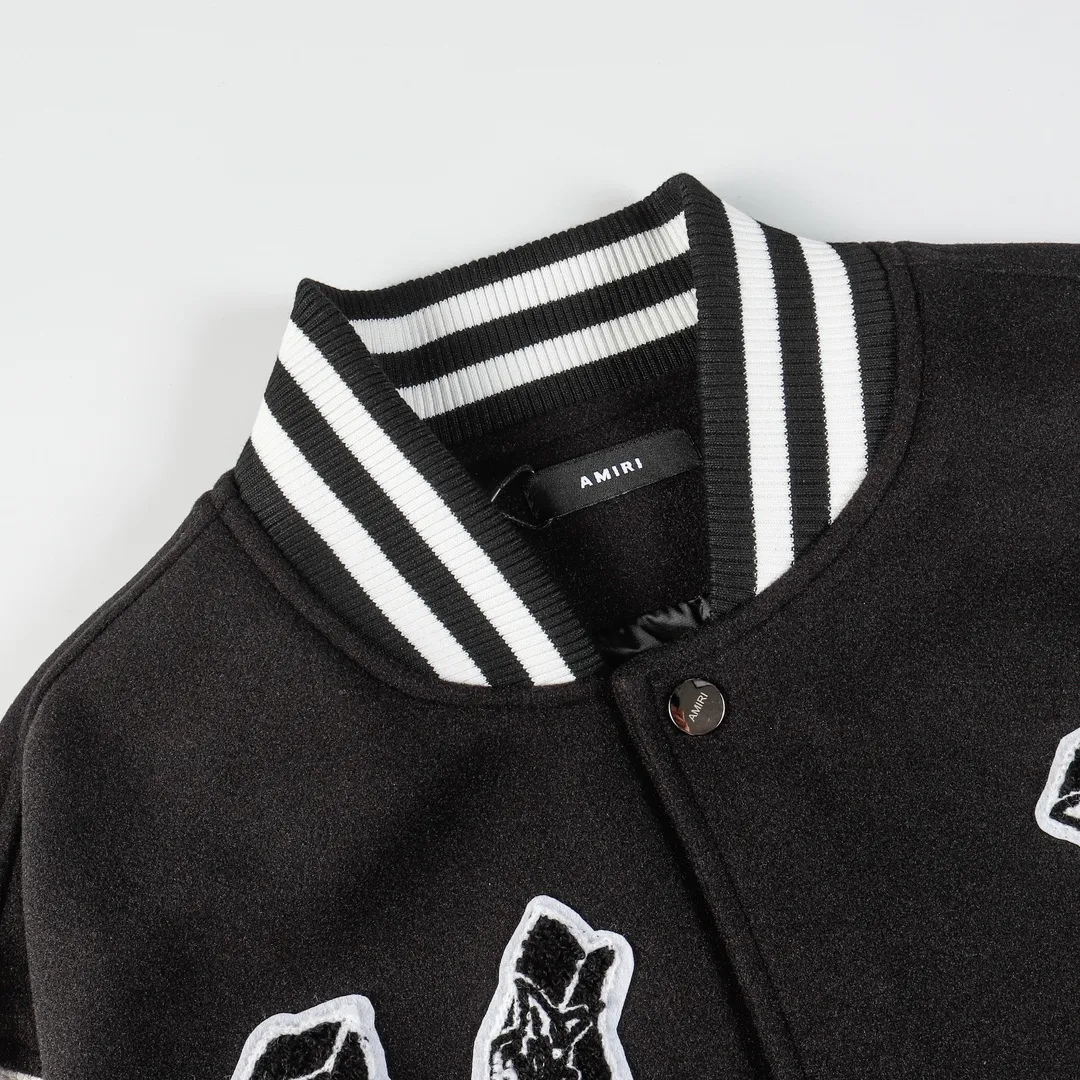 Cupid Embroidered Varsity Bomber Jacket D25523478 — view 2