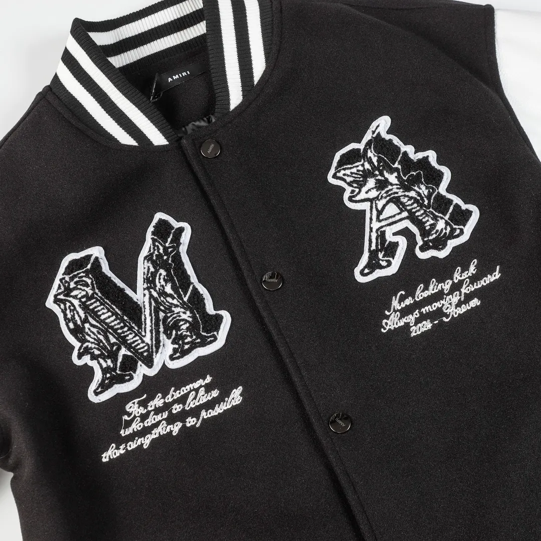 Cupid Embroidered Varsity Bomber Jacket D25523478 — view 3