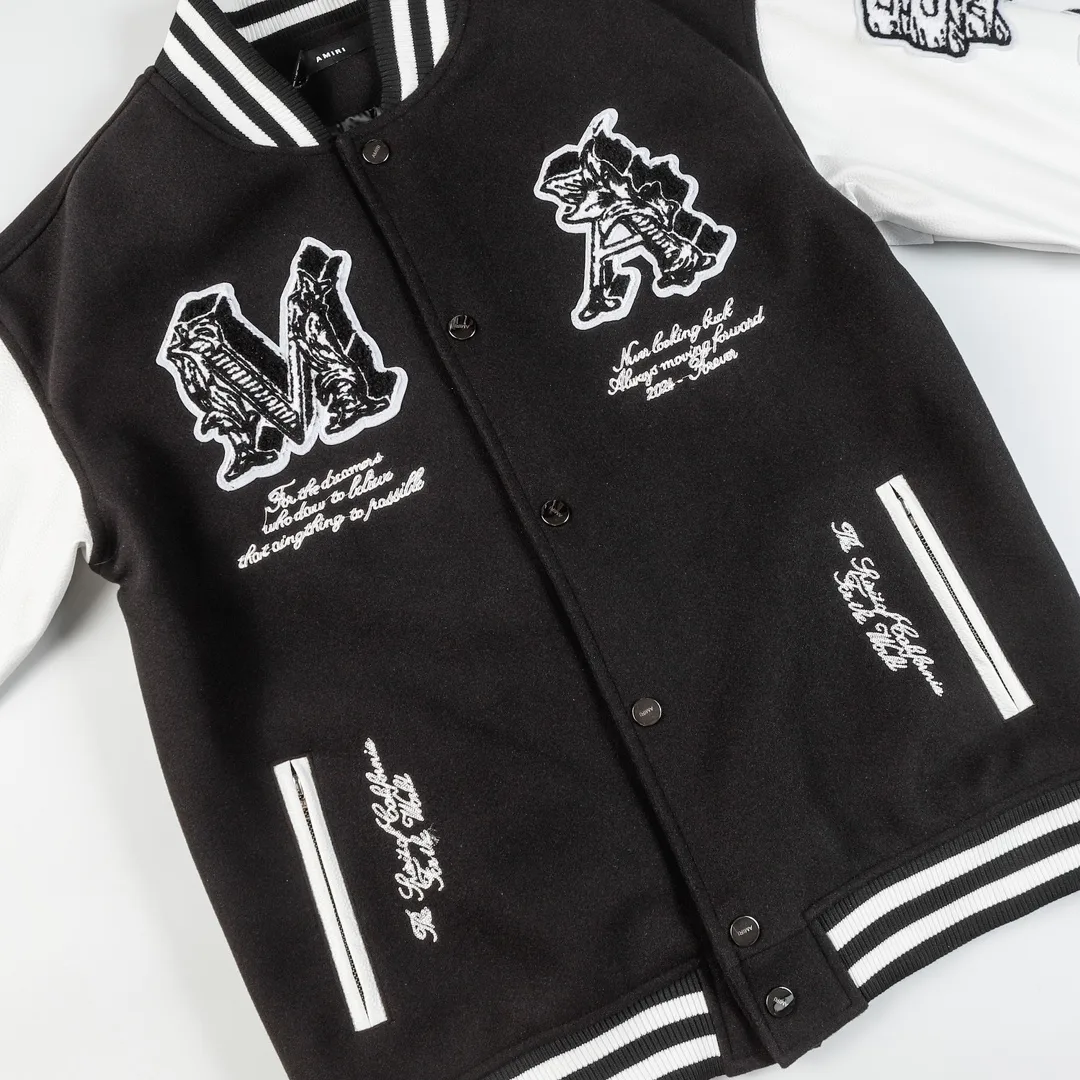 Cupid Embroidered Varsity Bomber Jacket D25523478 — view 4