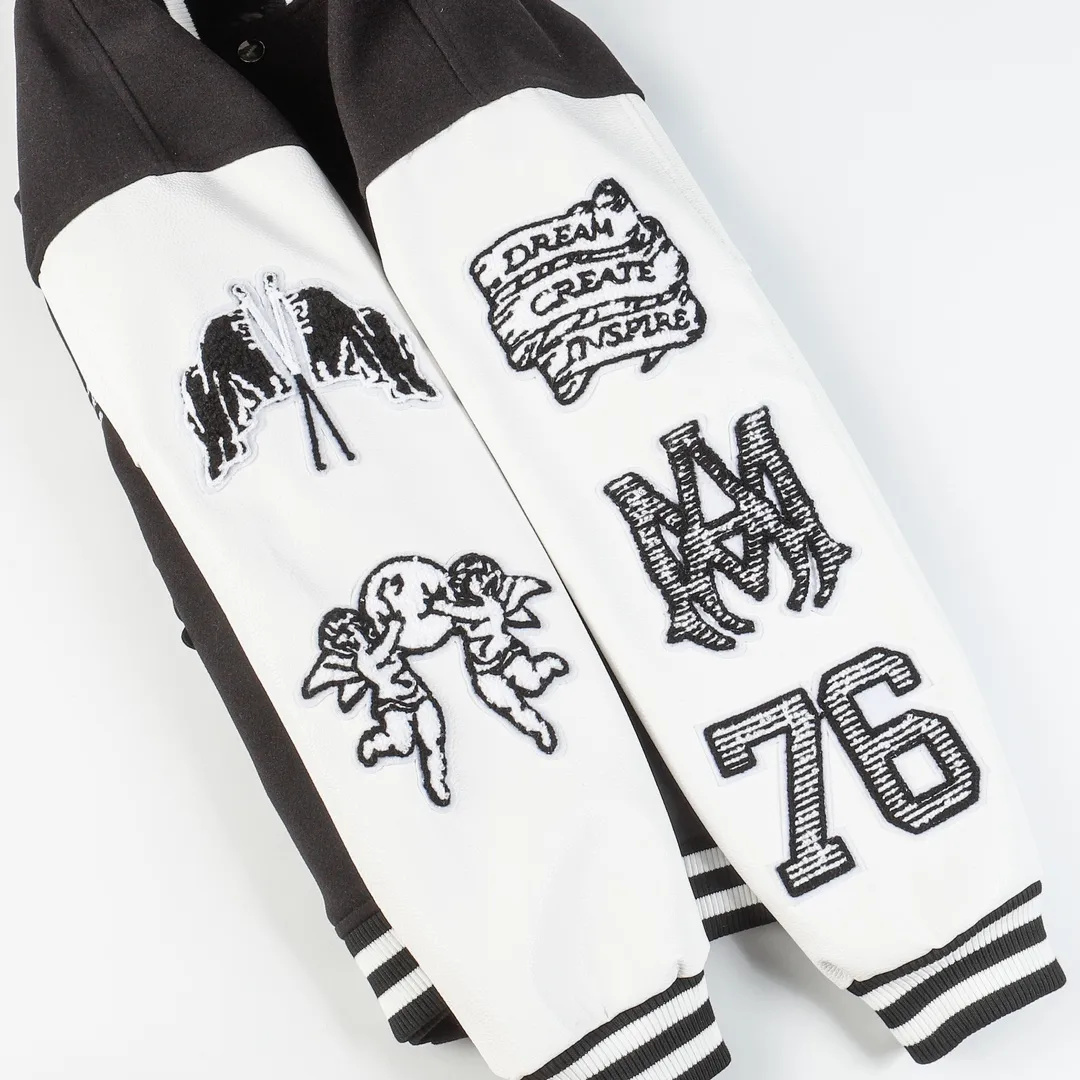 Cupid Embroidered Varsity Bomber Jacket D25523478 — view 7