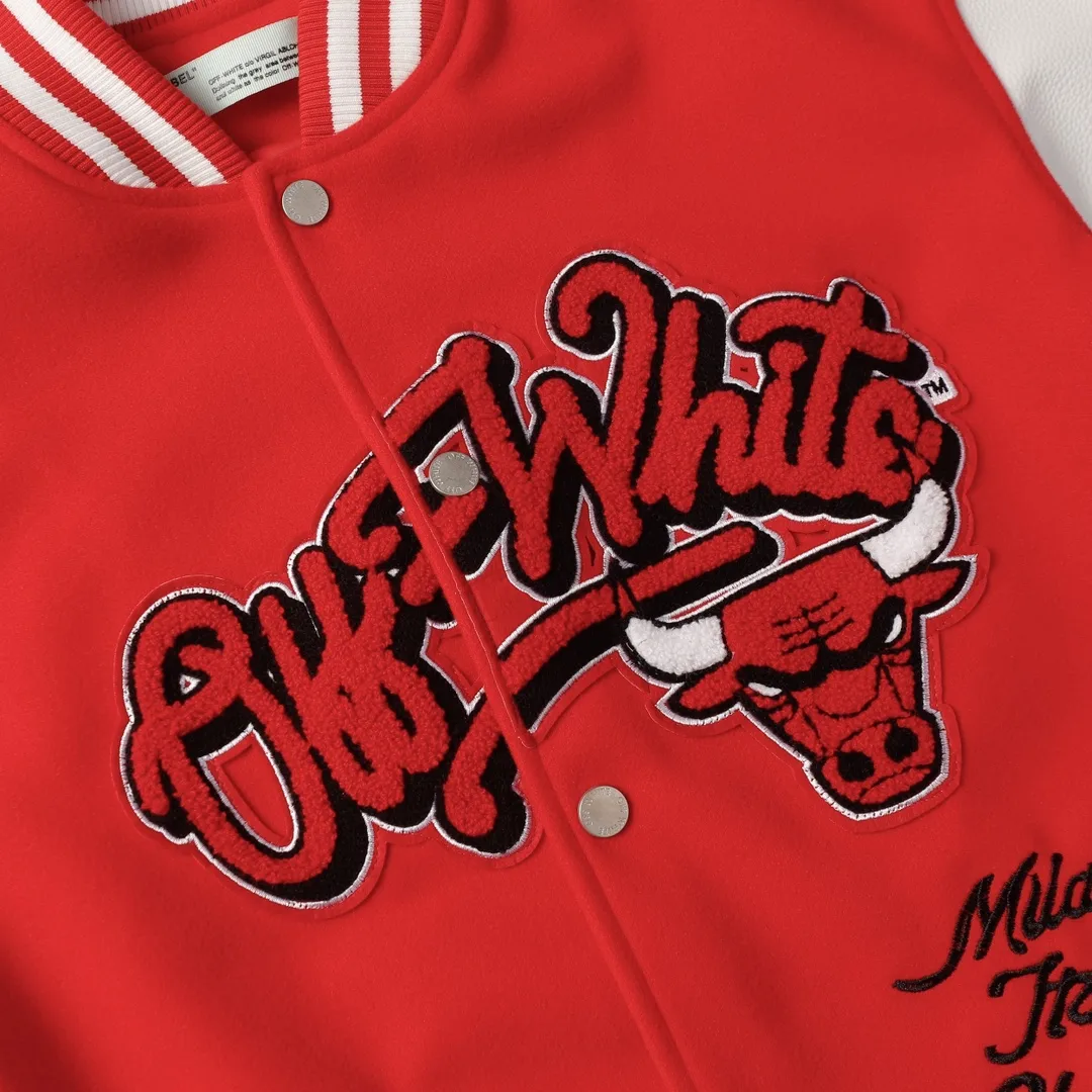 Off-White x NBA Chicago Bulls Varsity Jacket D24523477 — view 3
