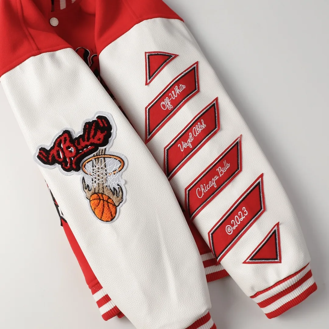 Off-White x NBA Chicago Bulls Varsity Jacket D24523477 — view 7