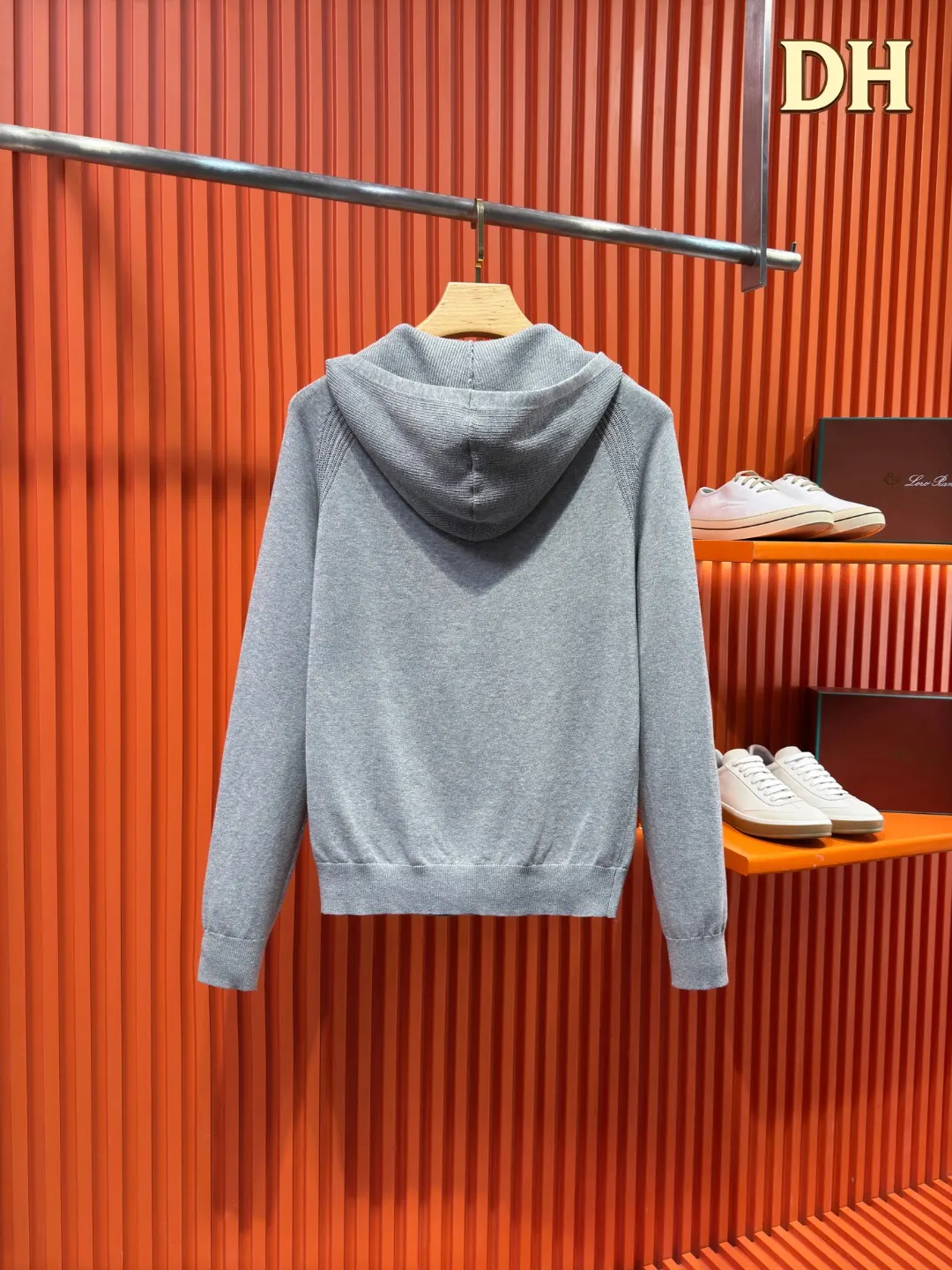 Knit Zip-Up Hooded Cardigan D24521026 — view 2
