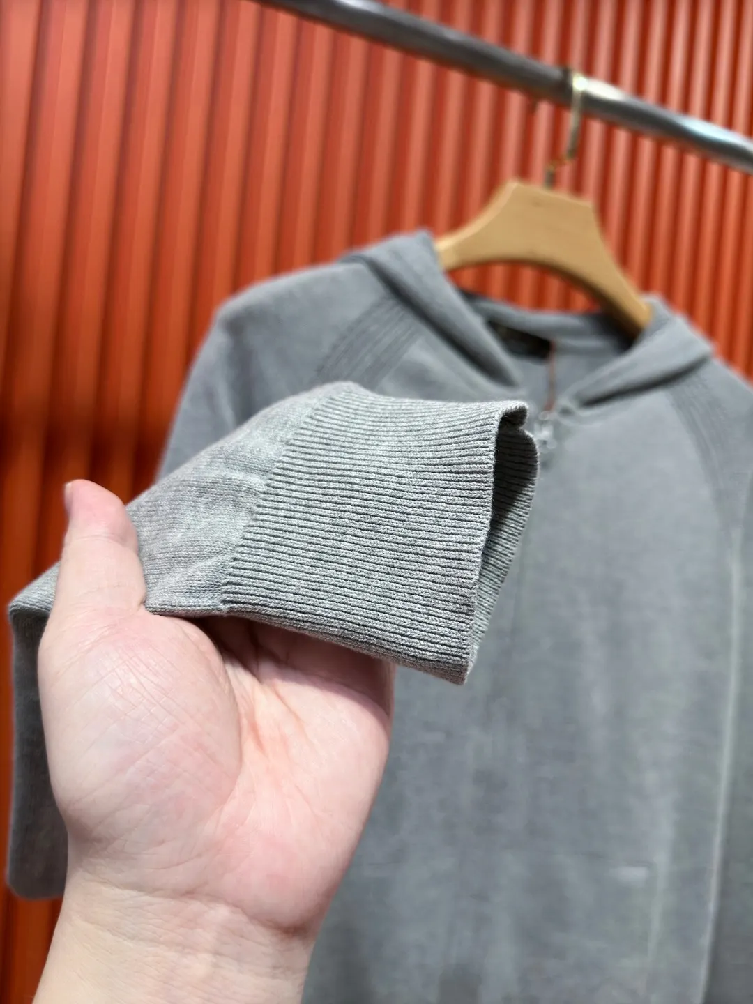 Knit Zip-Up Hooded Cardigan D24521026 — view 6