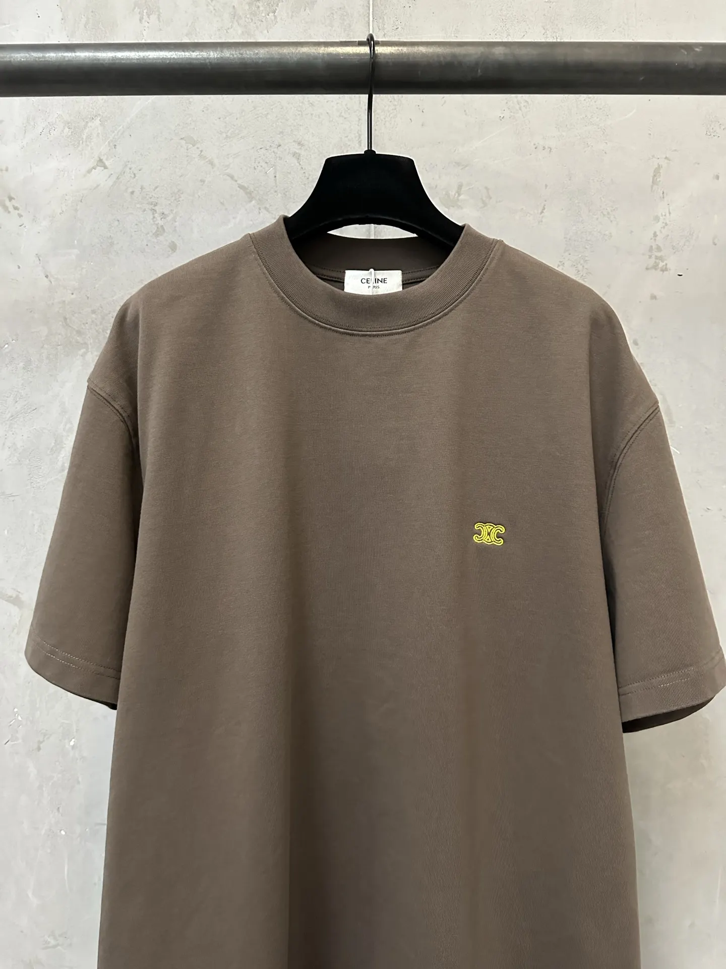 Triomphe Embroidered Heavyweight Cotton T-Shirt D19011594 — view 3