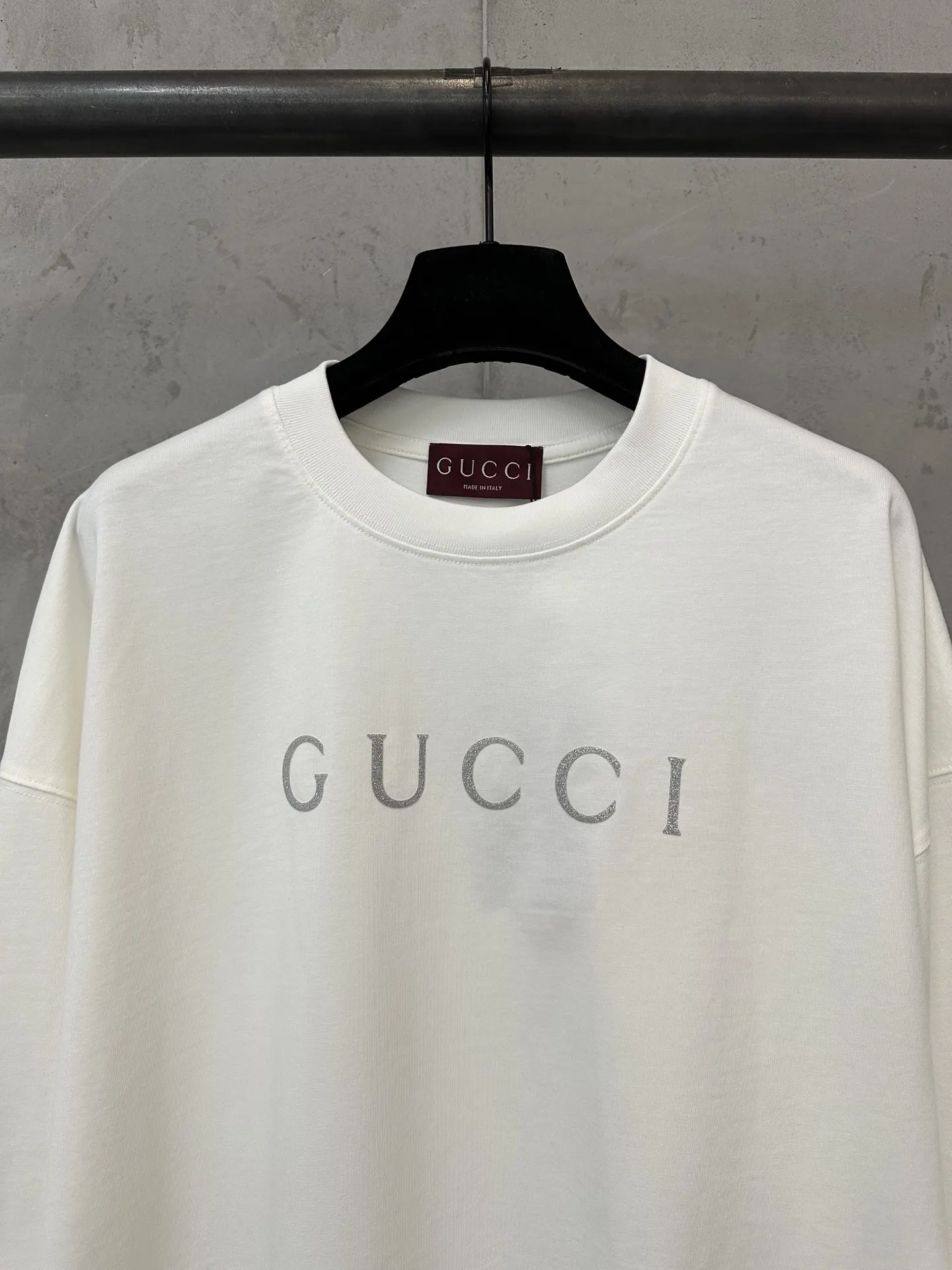 Glitter Logo Long-Sleeve Cotton T-Shirt D22023590 — view 5
