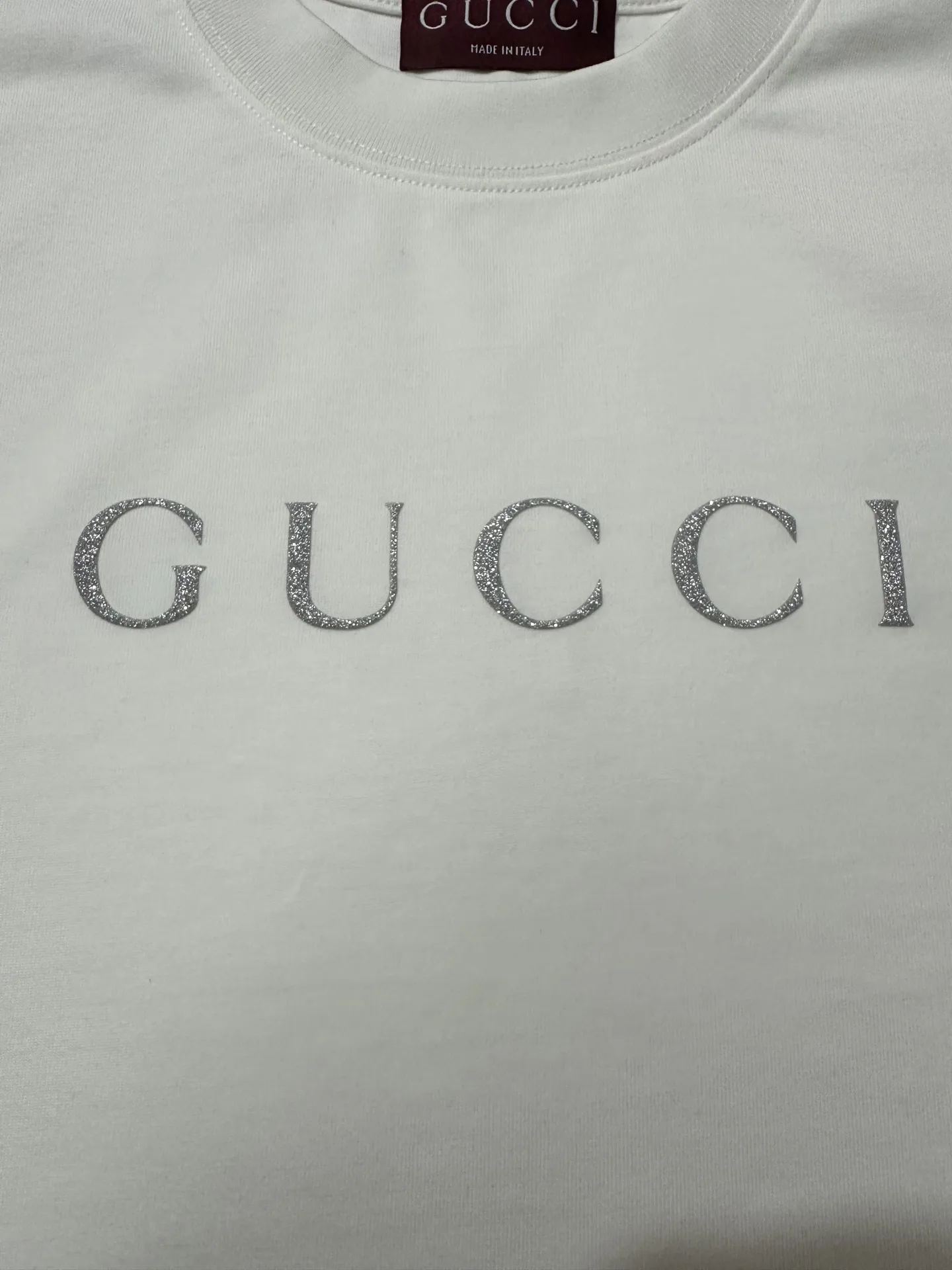 Glitter Logo Long-Sleeve Cotton T-Shirt D22023590 — view 6