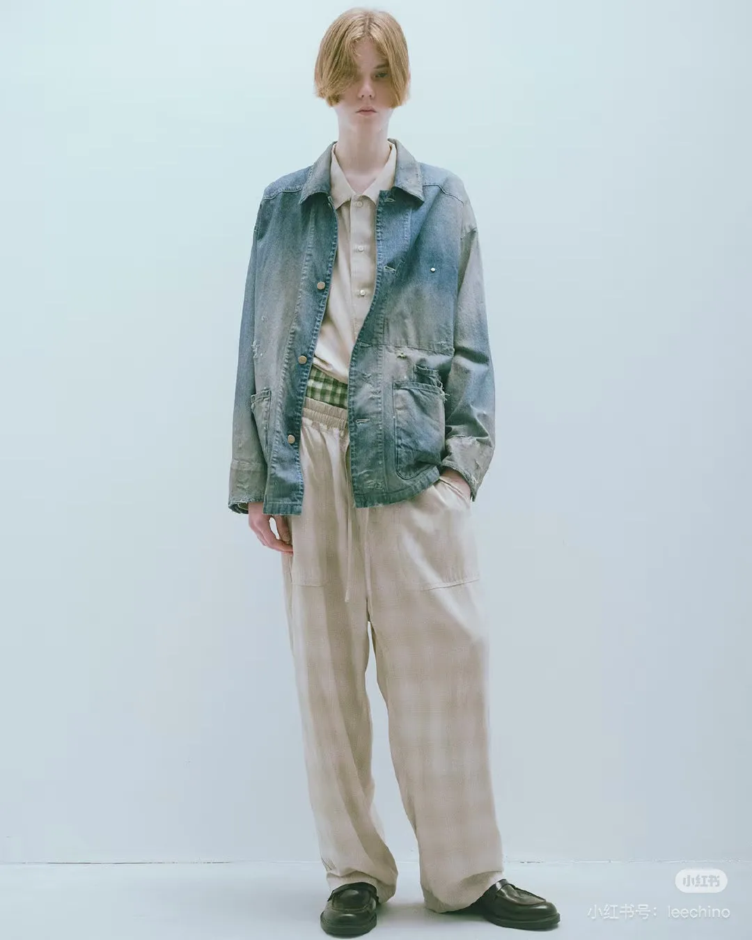 Mud-Dyed Distressed Denim Jacket D17021851